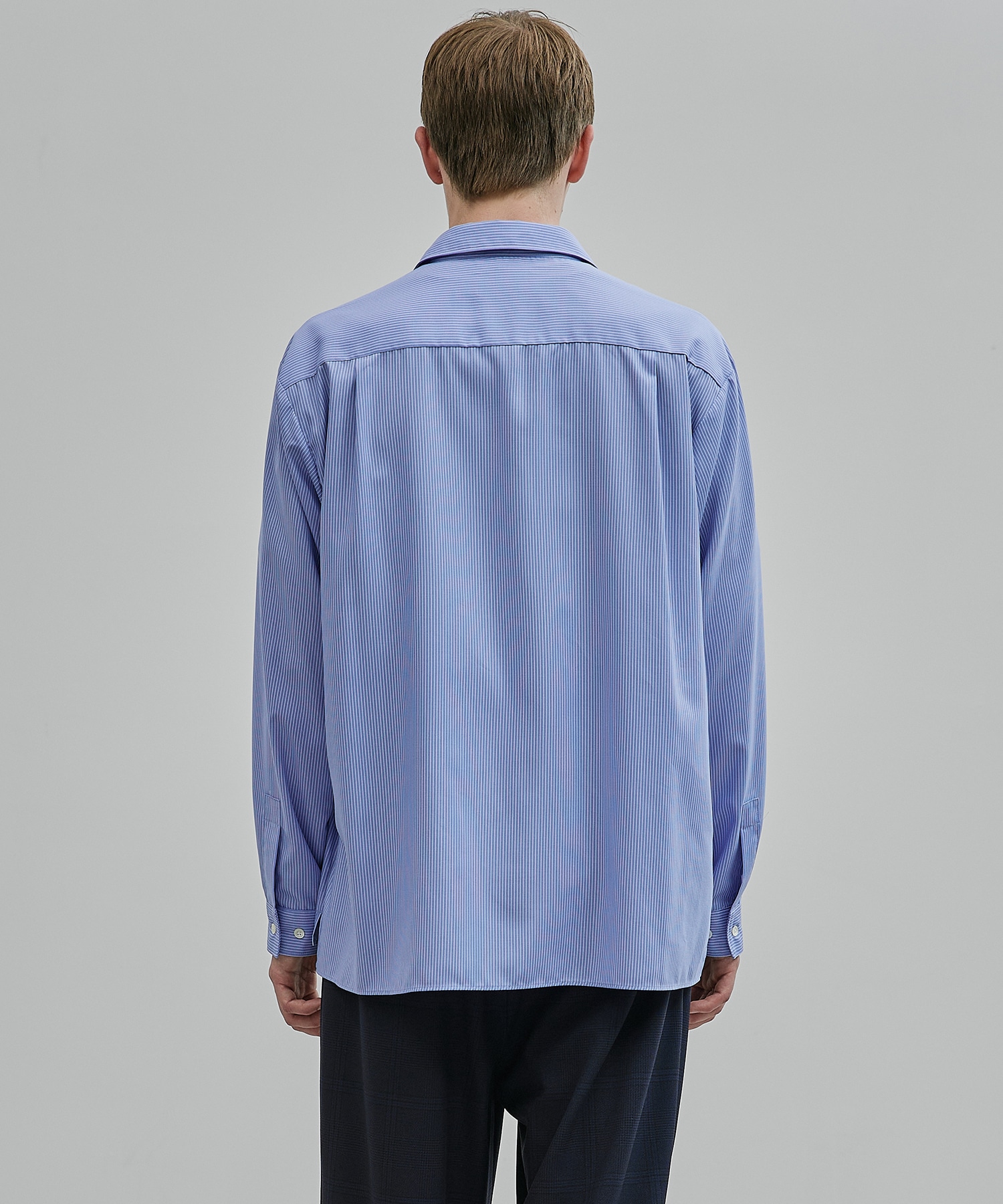 DRY RAYON ストライプリラックスシャツ