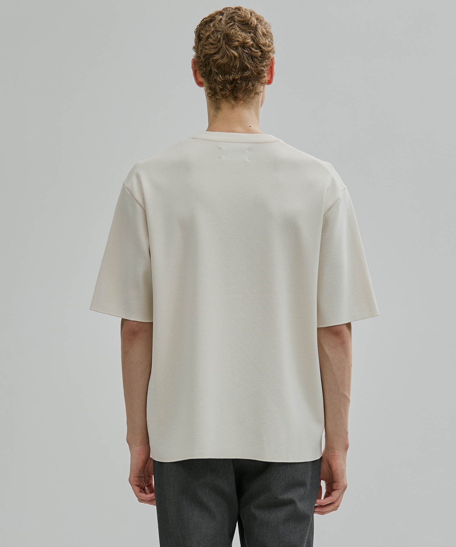 18G サーブルストレッチクルーネックニットTEE