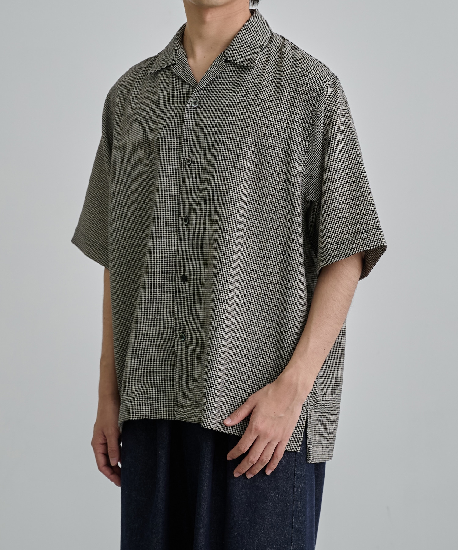 〈新発売〉SUMMER TWEED オープンカラーシャツ