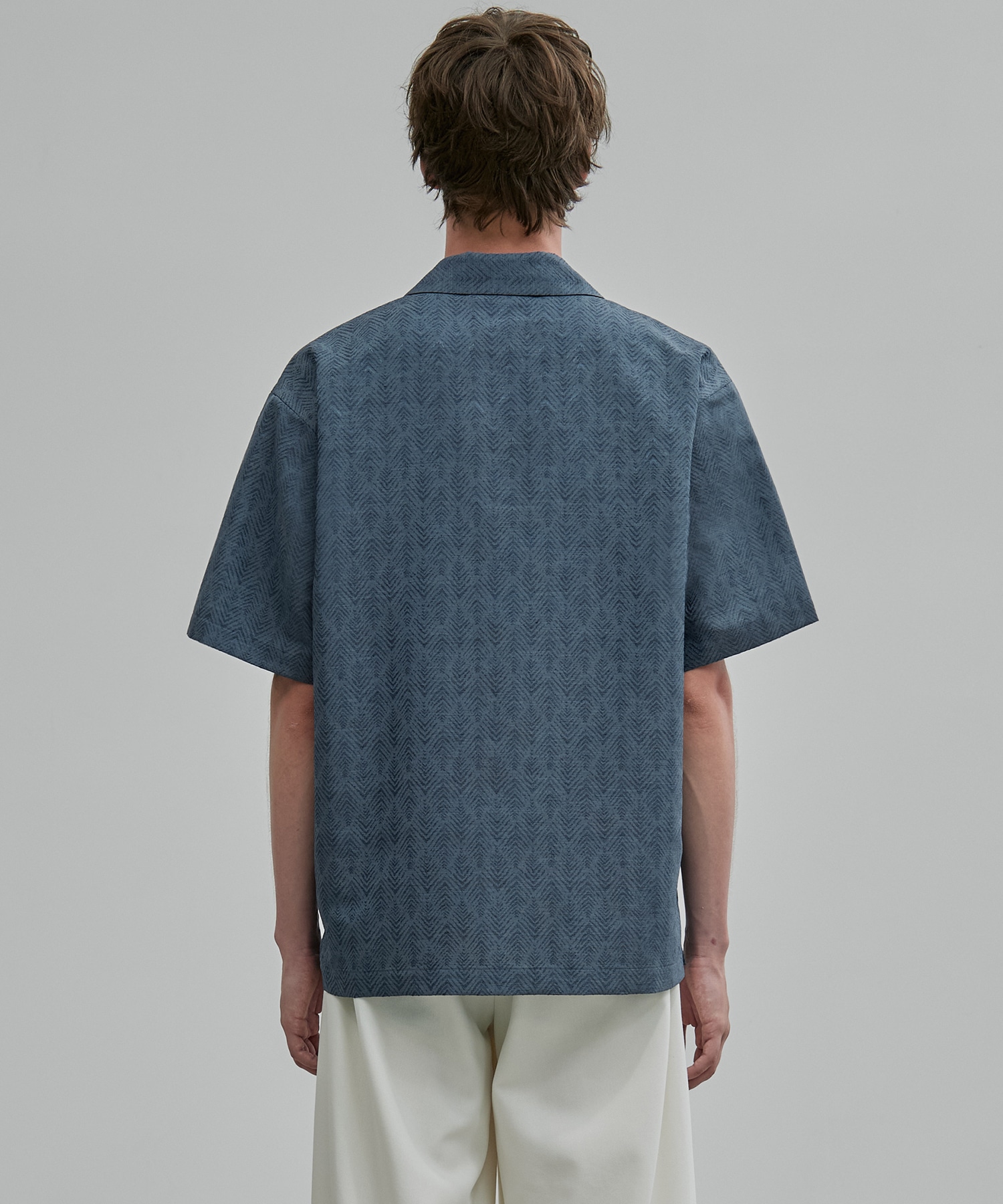 〈新発売〉ヘリンボーンジャガードシャツ S/S