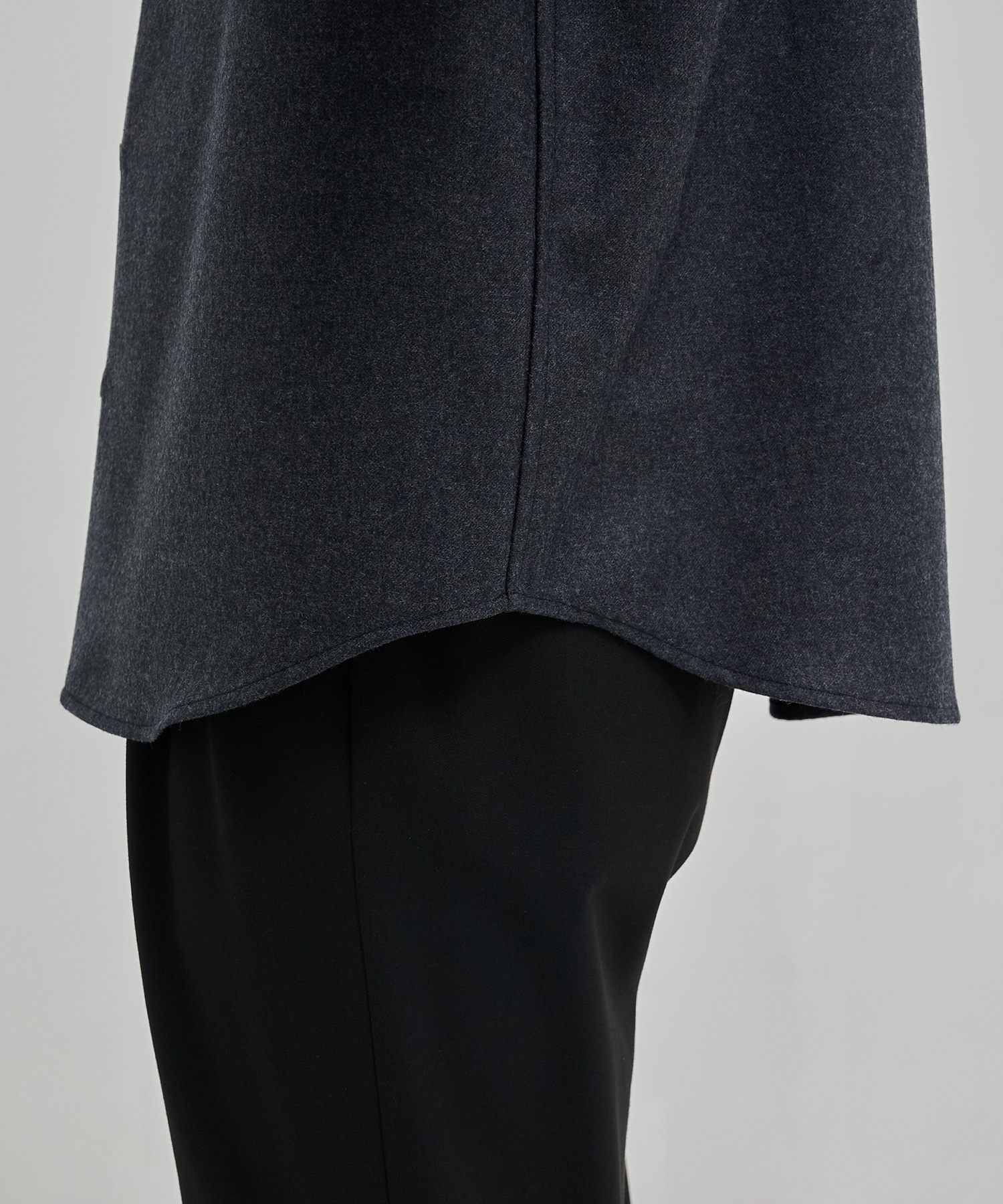 ウールフラノ レギュラーカラーシャツ