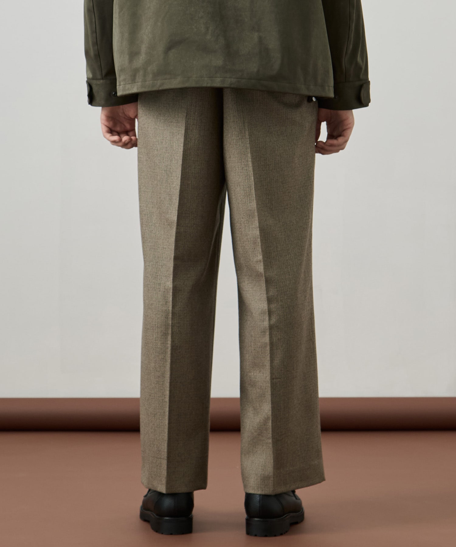 ウールフラノ  2タックストレートパンツ