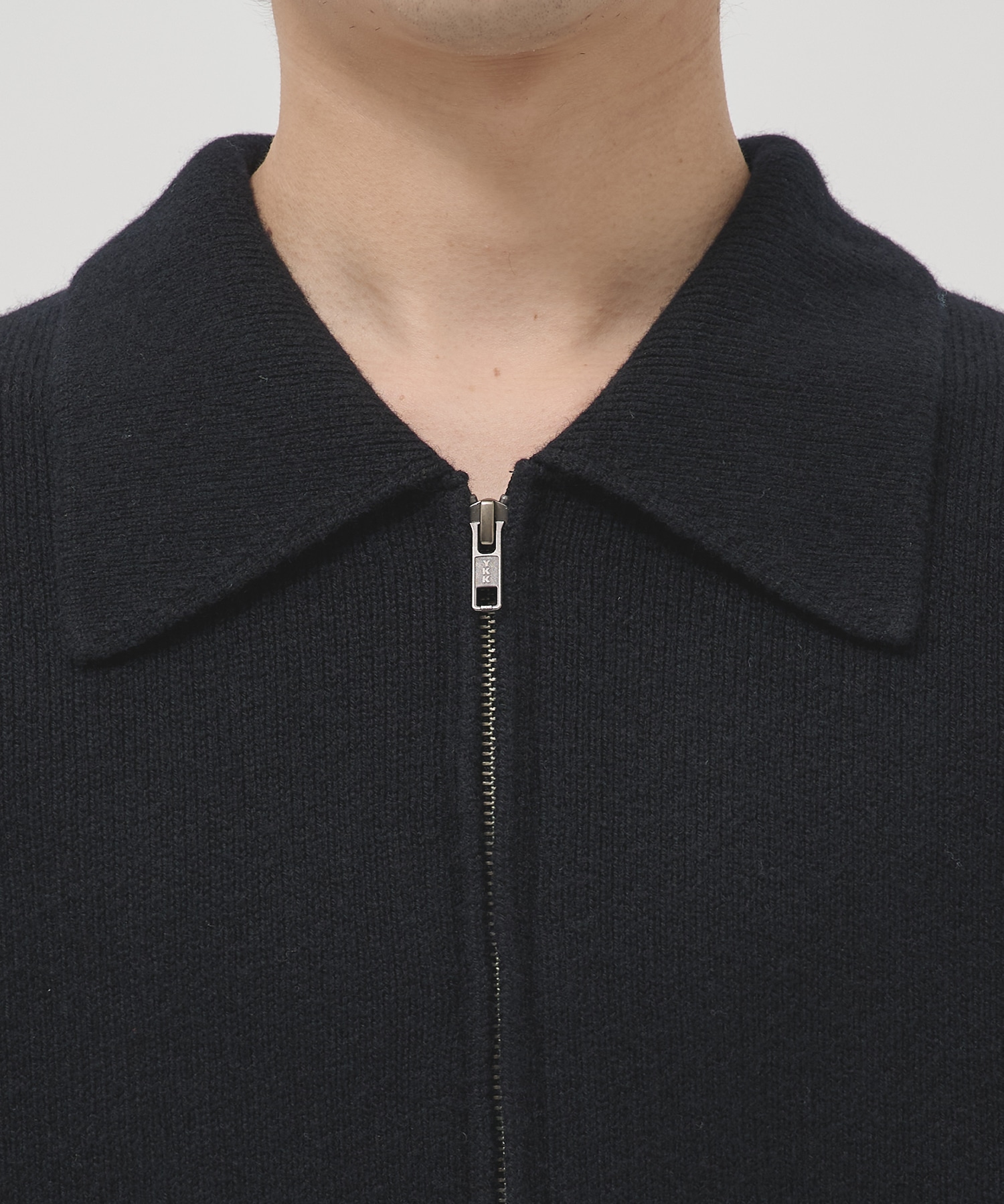 CASHMERE ニットジップブルゾン