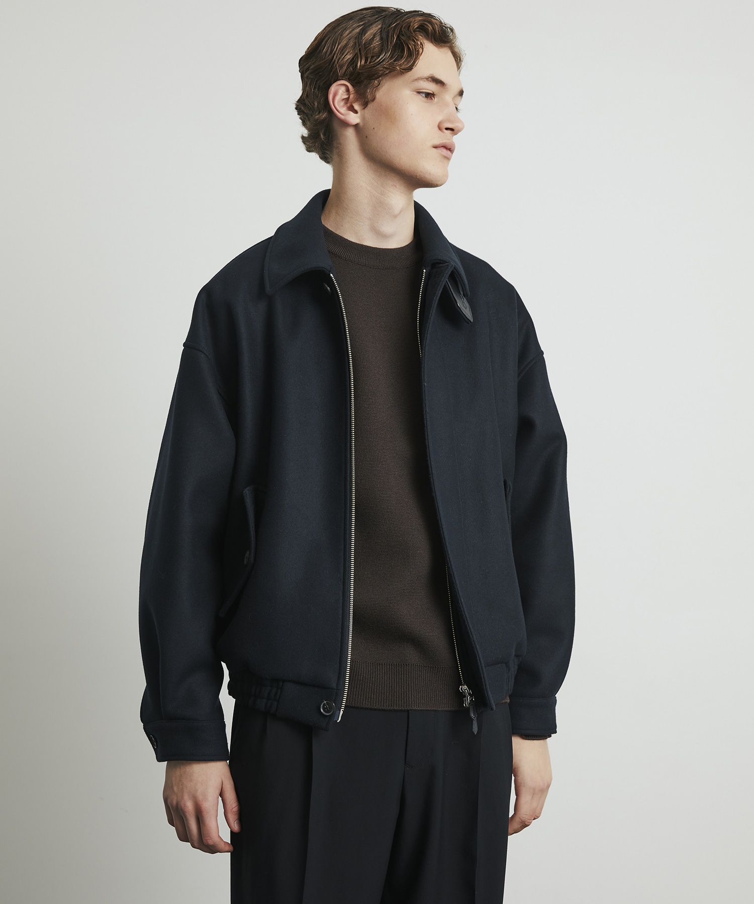 10周年記念〉×EX Super180s MELTON BLOUSON(1 BLACK): : メンズ