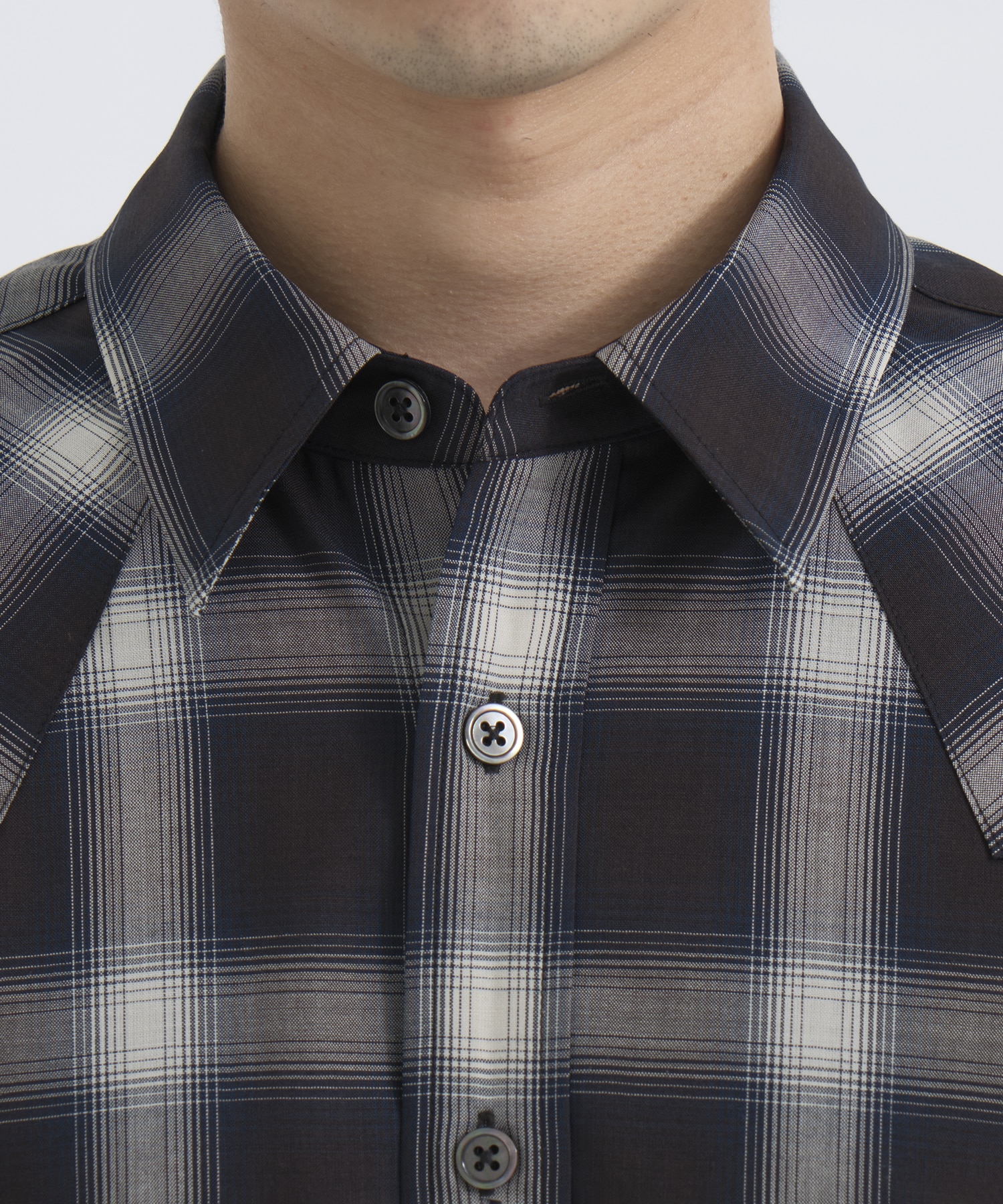 ウールオンブレチェック ウエスタンシャツ