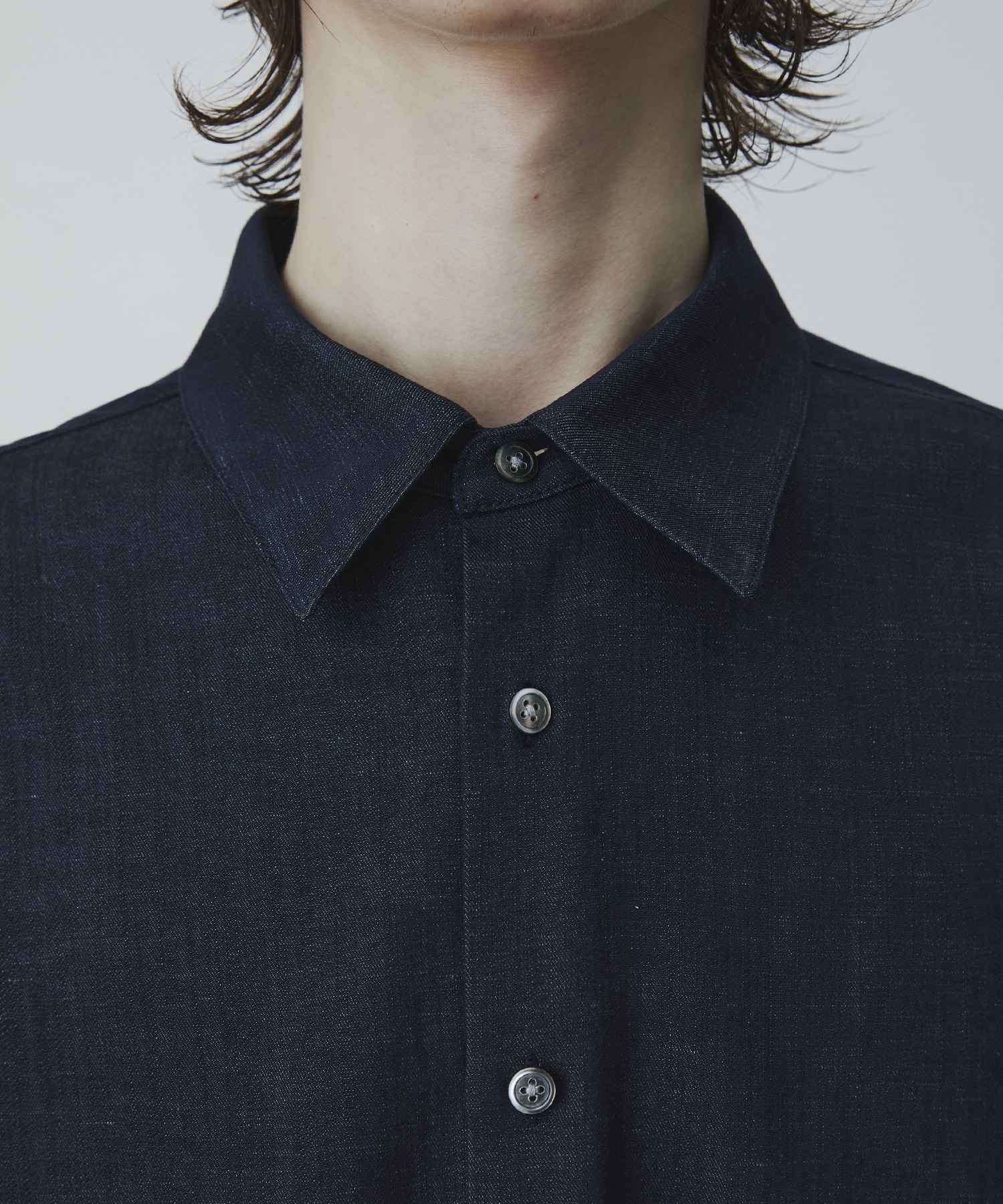 スラブシャンブレー デニムシャツ