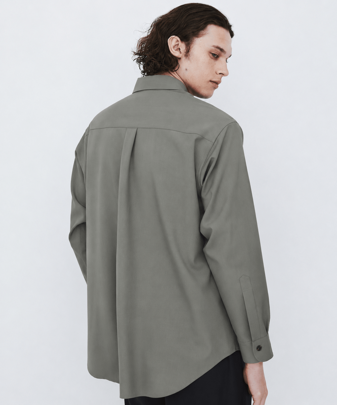 〈残りわずか|再入荷なし〉Super 120's WOOL SERGE LS SHIRT