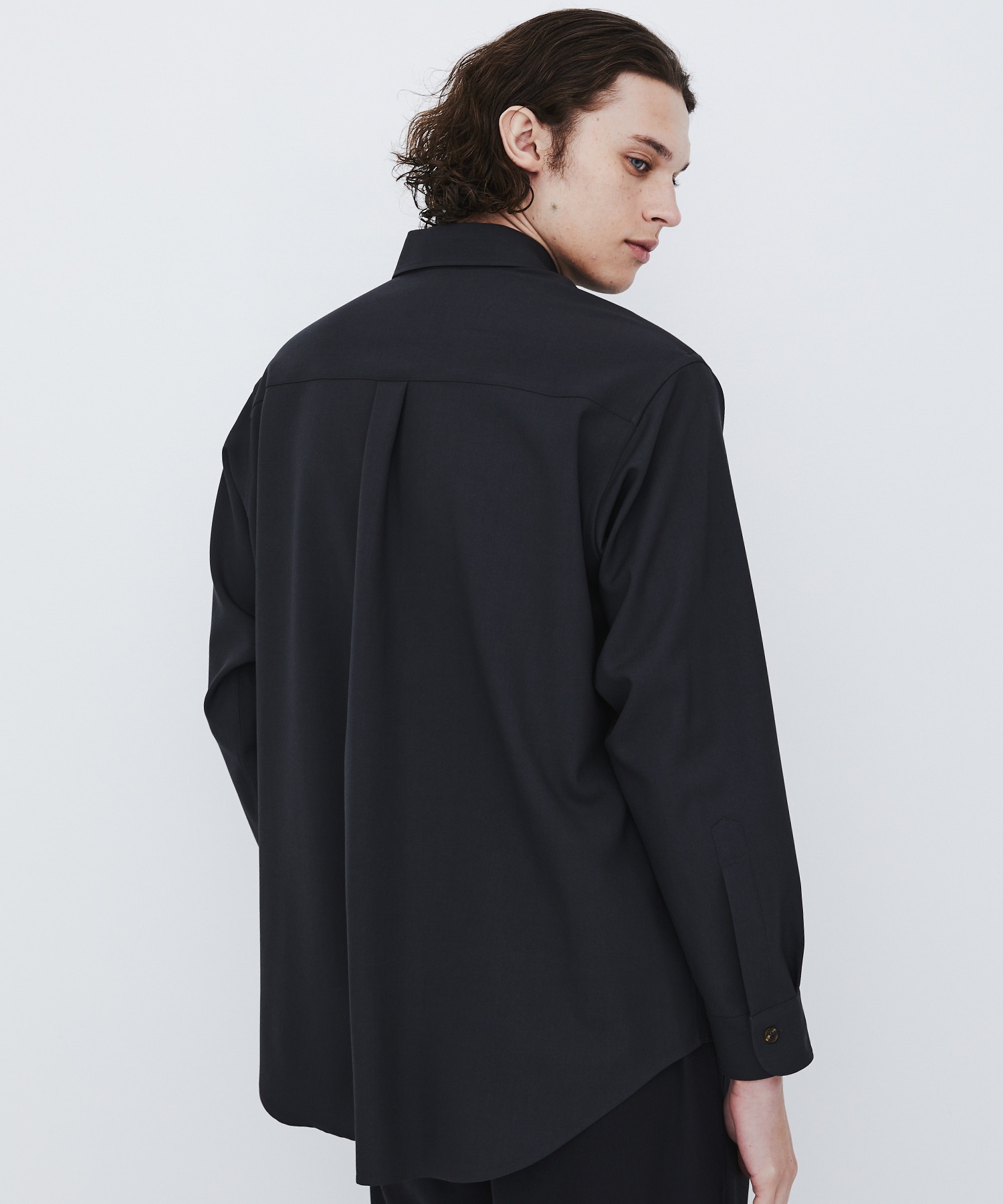 〈残りわずか|再入荷なし〉Super 120's WOOL SERGE LS SHIRT