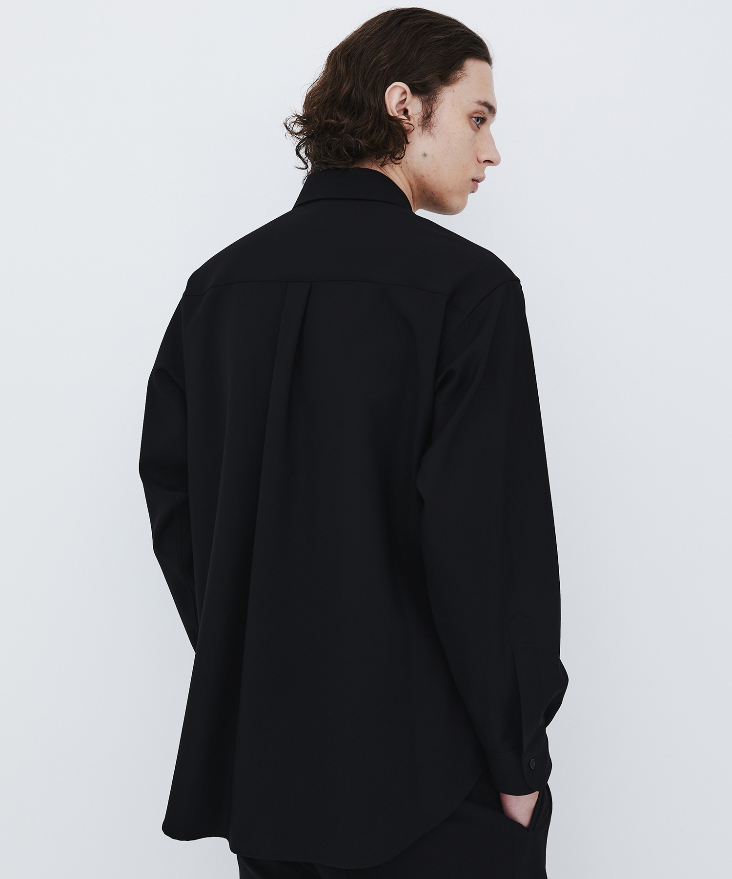 〈残りわずか|再入荷なし〉Super 120's WOOL SERGE LS SHIRT