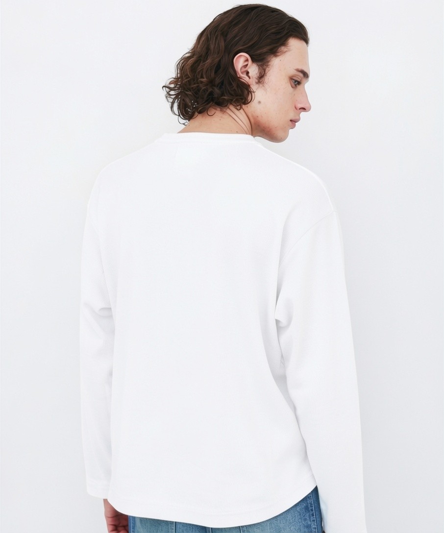 SEA ISLAND COTTON THERMAL HENRY LSTEE