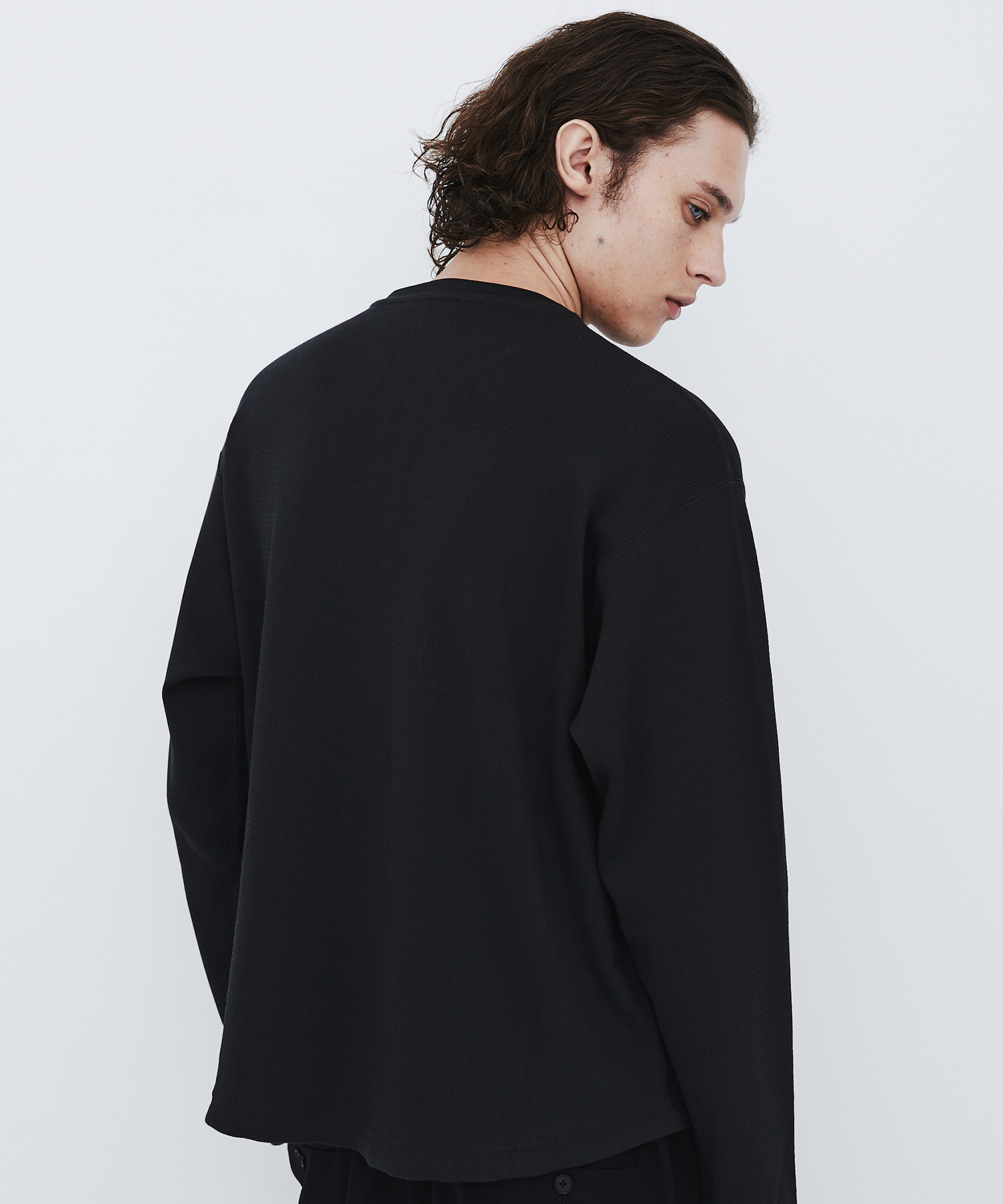 SEA ISLAND COTTON THERMAL HENRY LSTEE