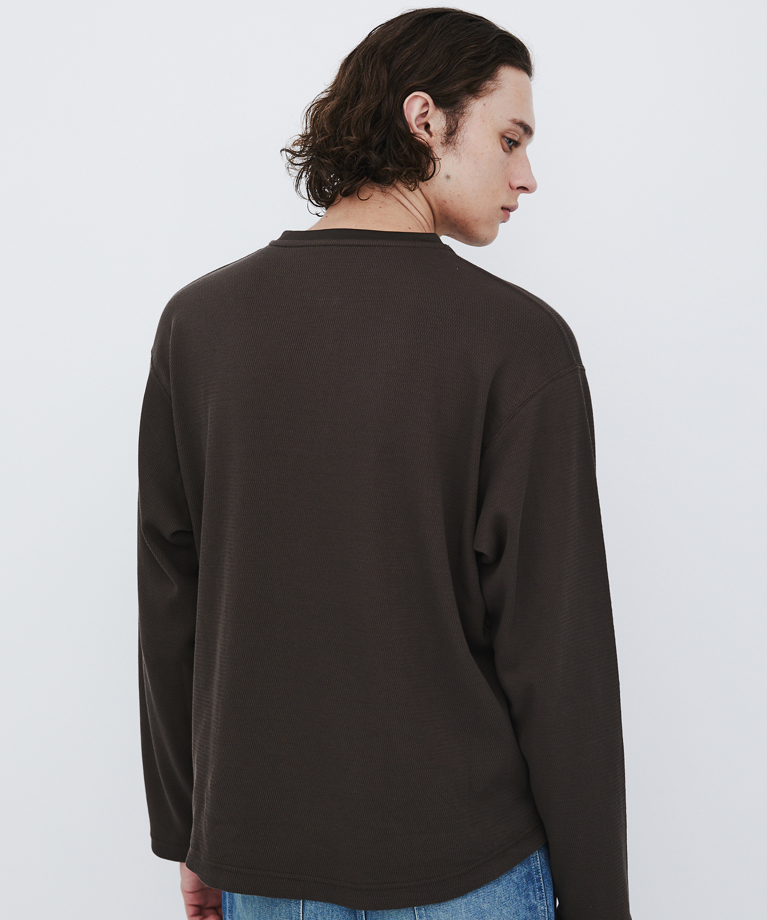 SEA ISLAND COTTON THERMAL HENRY LSTEE