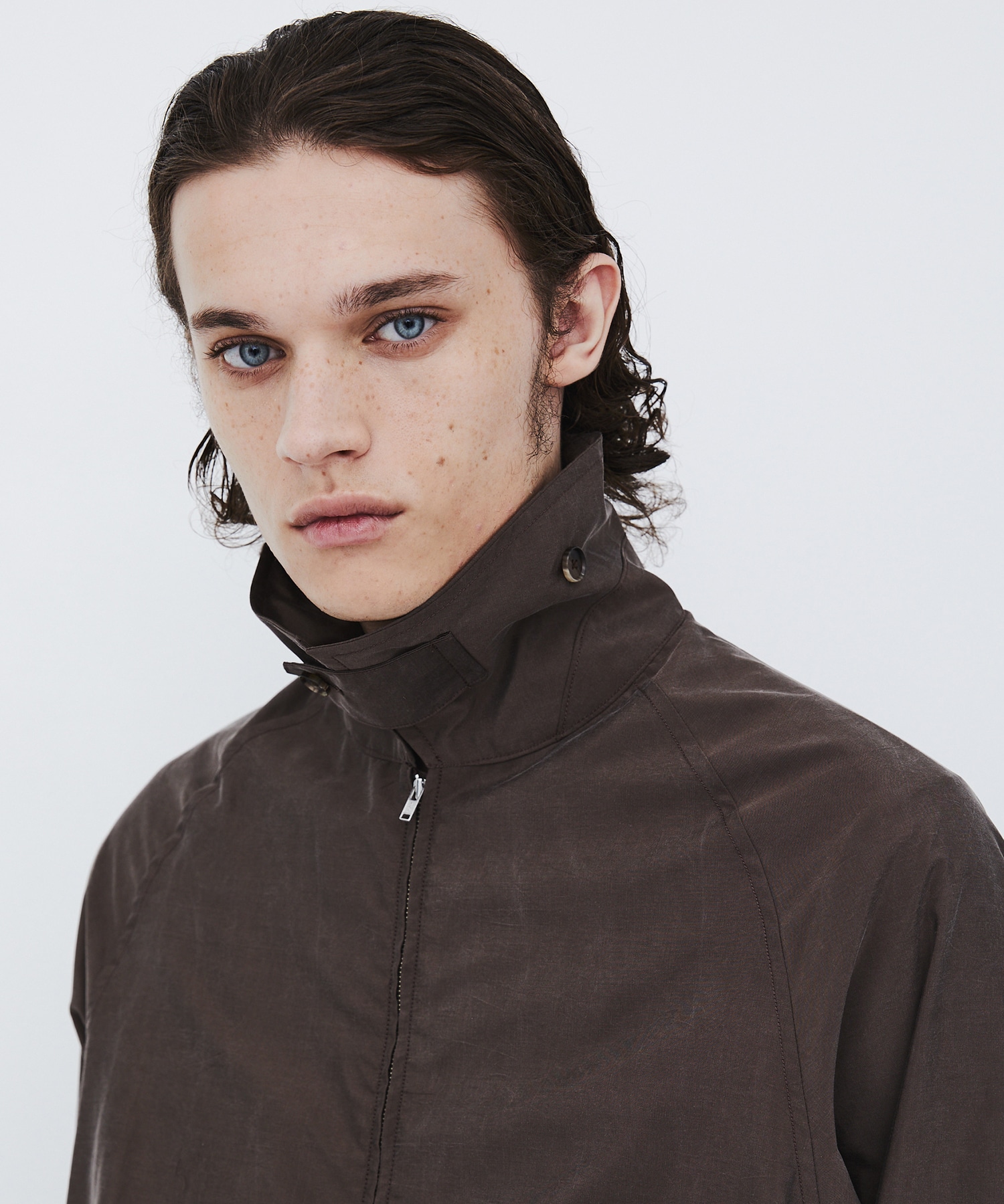 〈数量限定｜サイズ2：残り1点〉SILK NYLON BALLOON BLOUSON