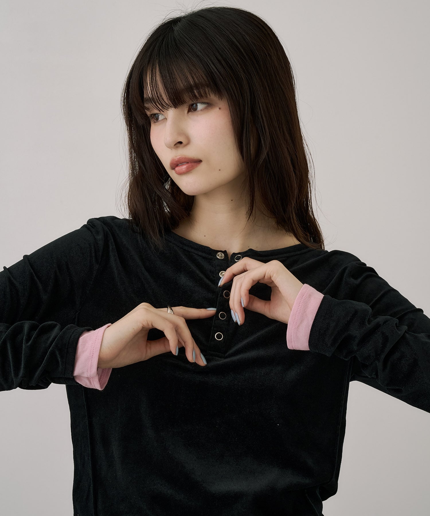 2WAYルーズフィットベロアトップス