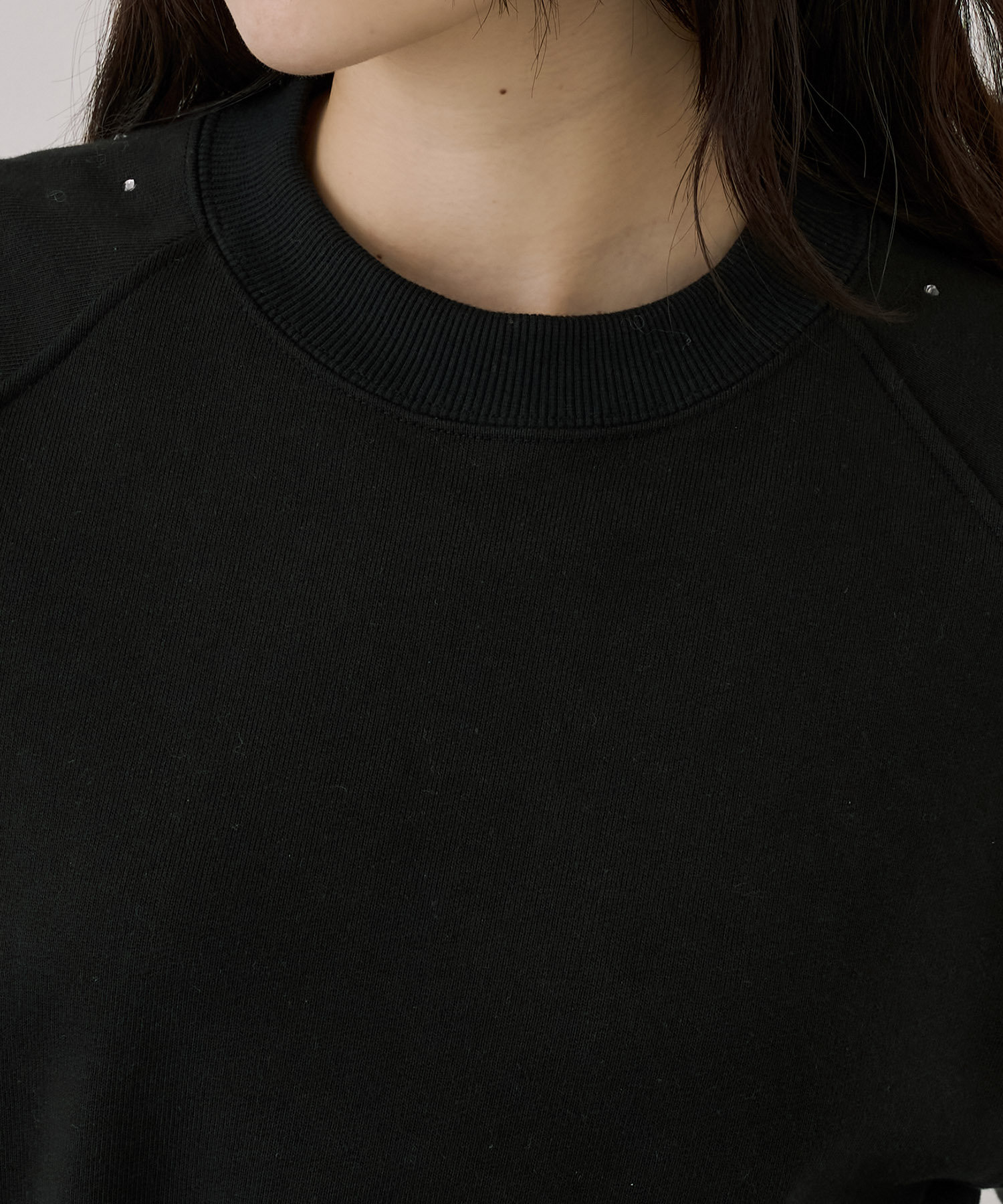 ラインストーンショートプルオーバー