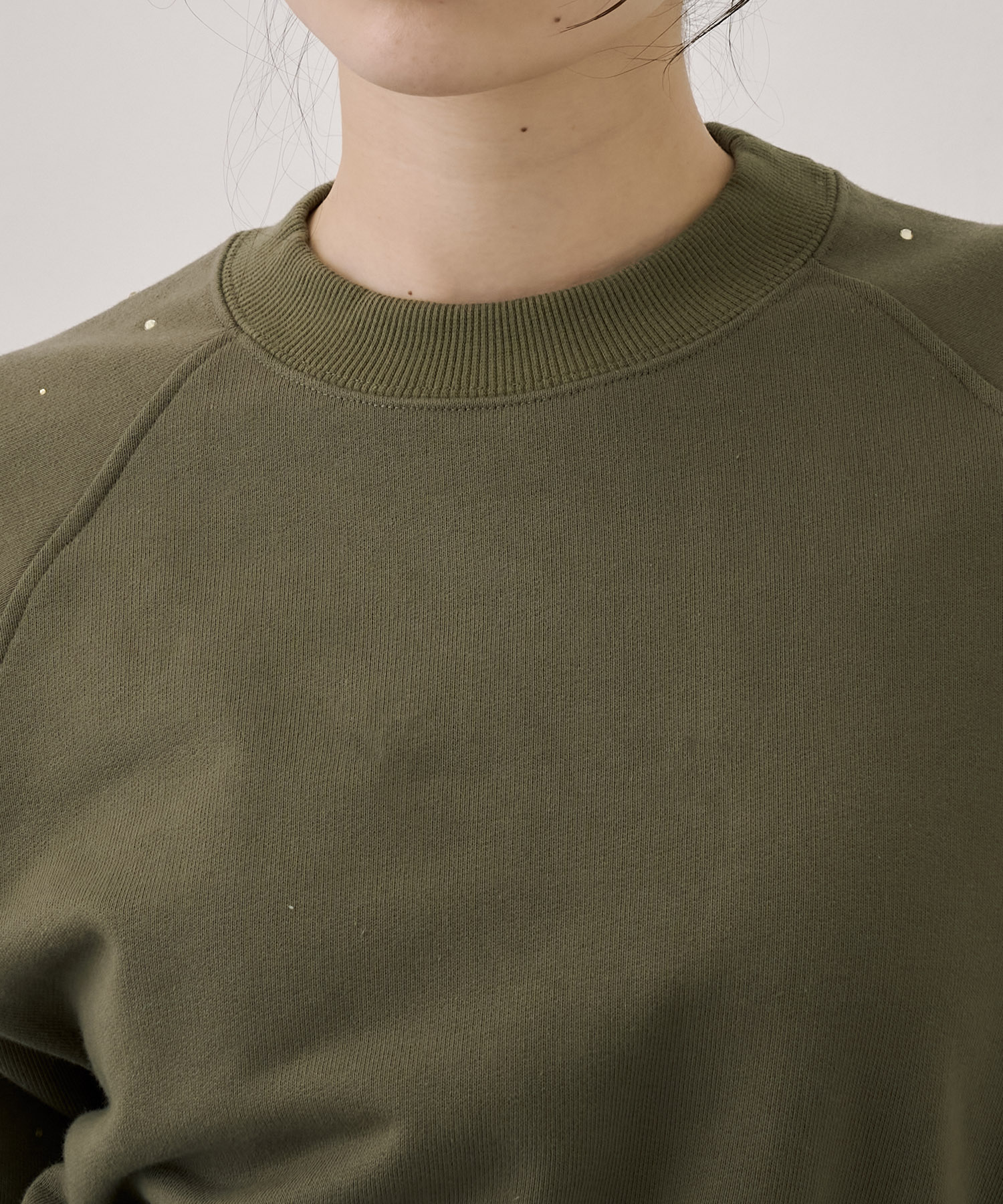 ラインストーンショートプルオーバー