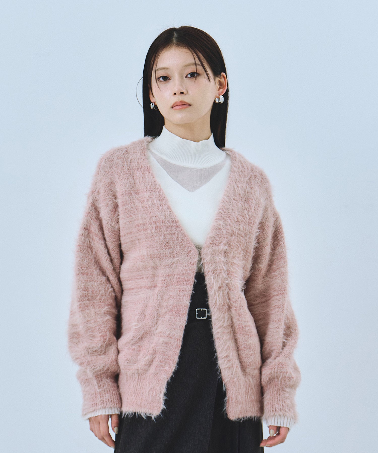 シャギーモヘアカーディガン