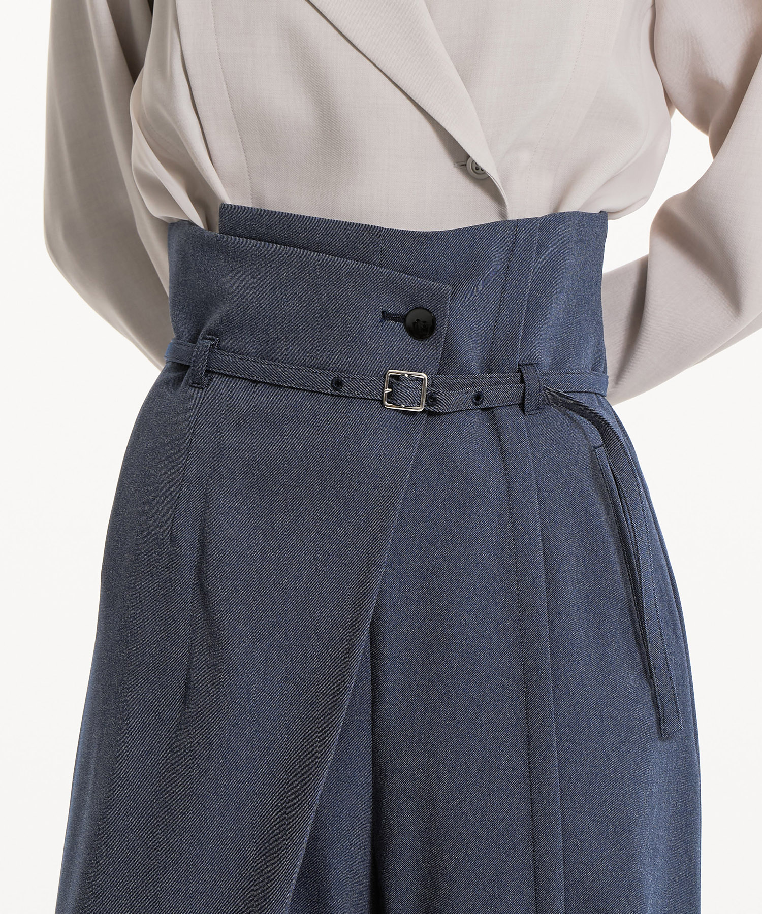 HAKAMAベルトワイドパンツ