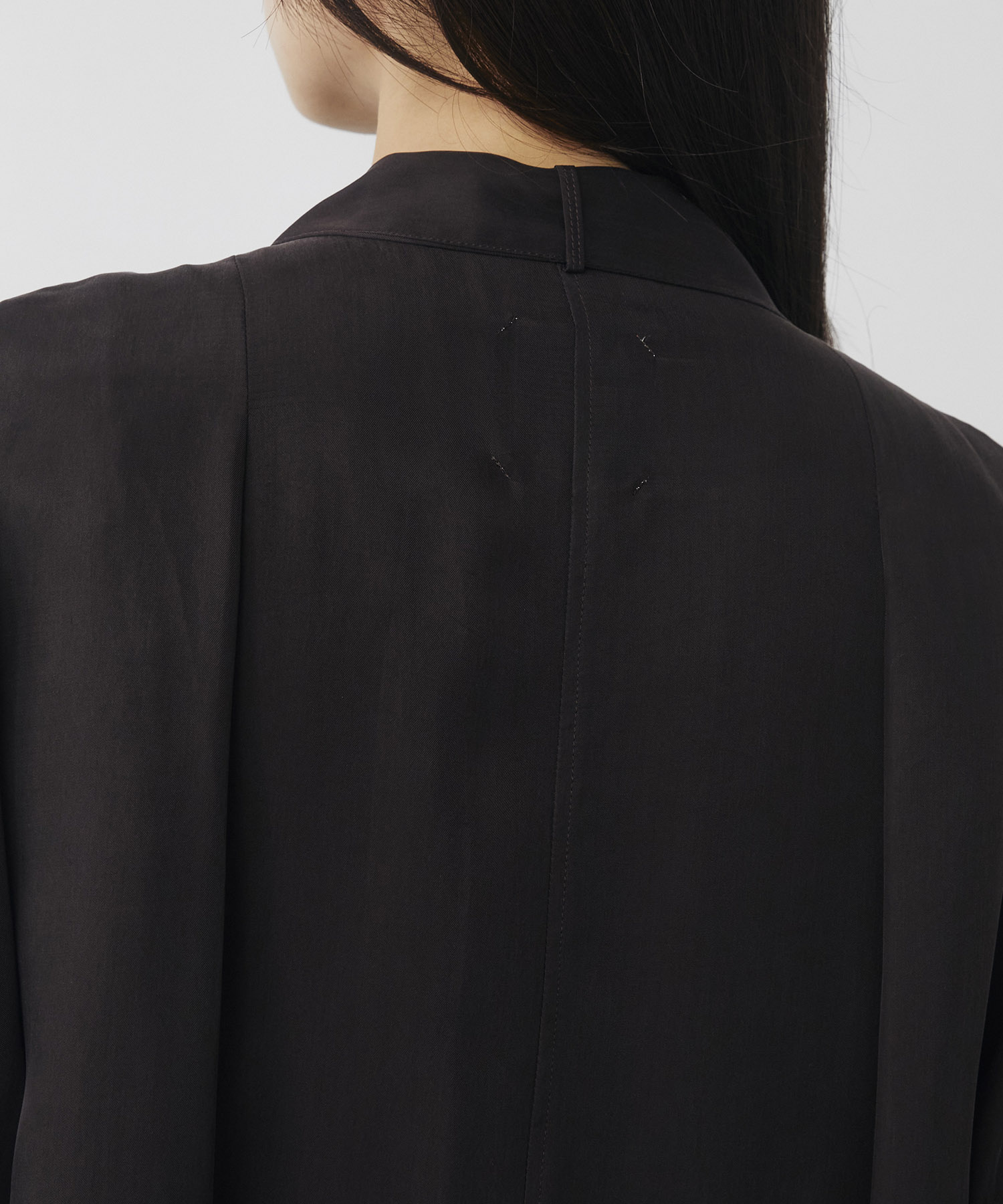 キュプラタックハーフスリーブブラウス