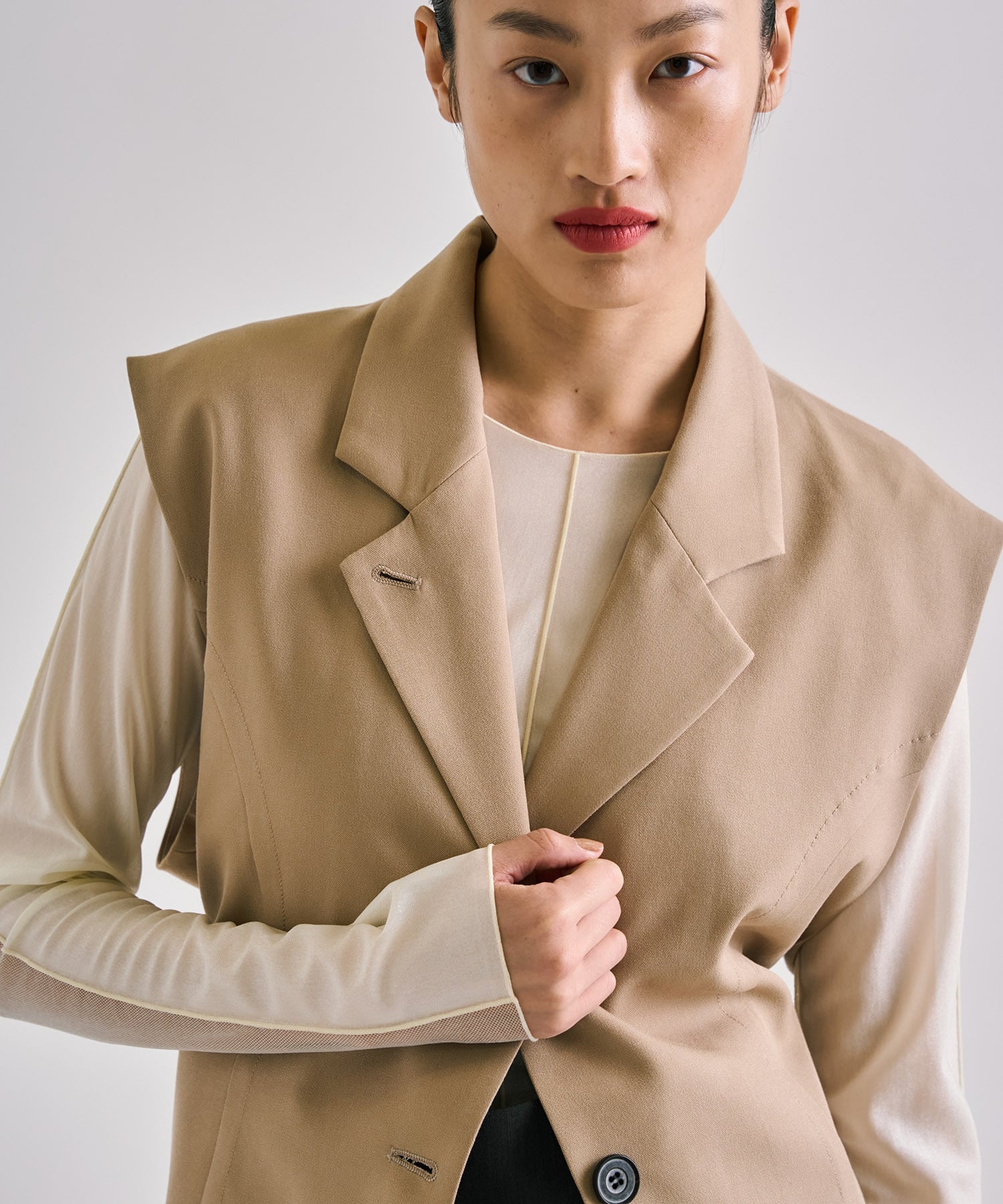 French Sleeve Tailored Gilet