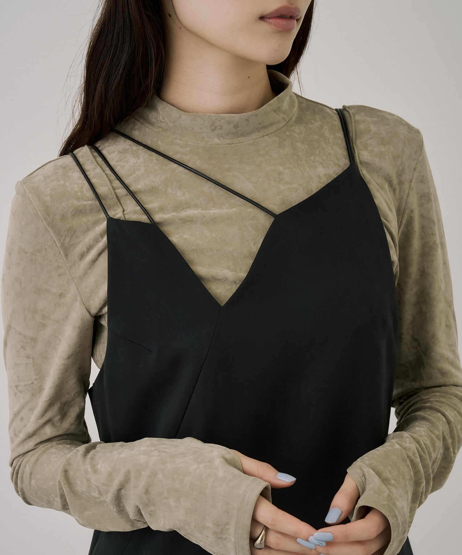 【セットアップ】フィブリルアシメキャミワンピース