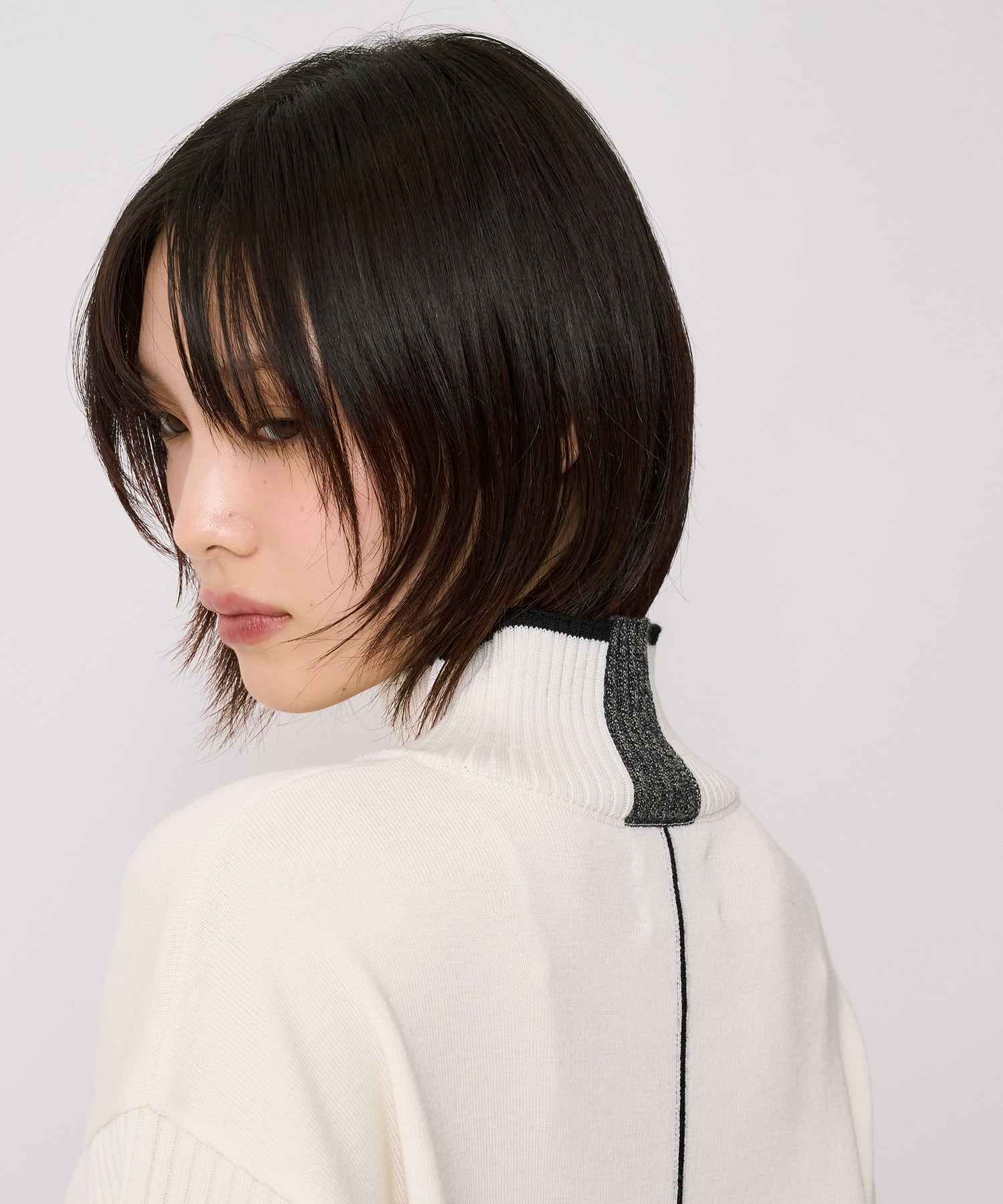 Wool100-ウォッシャブルタートルネックニット