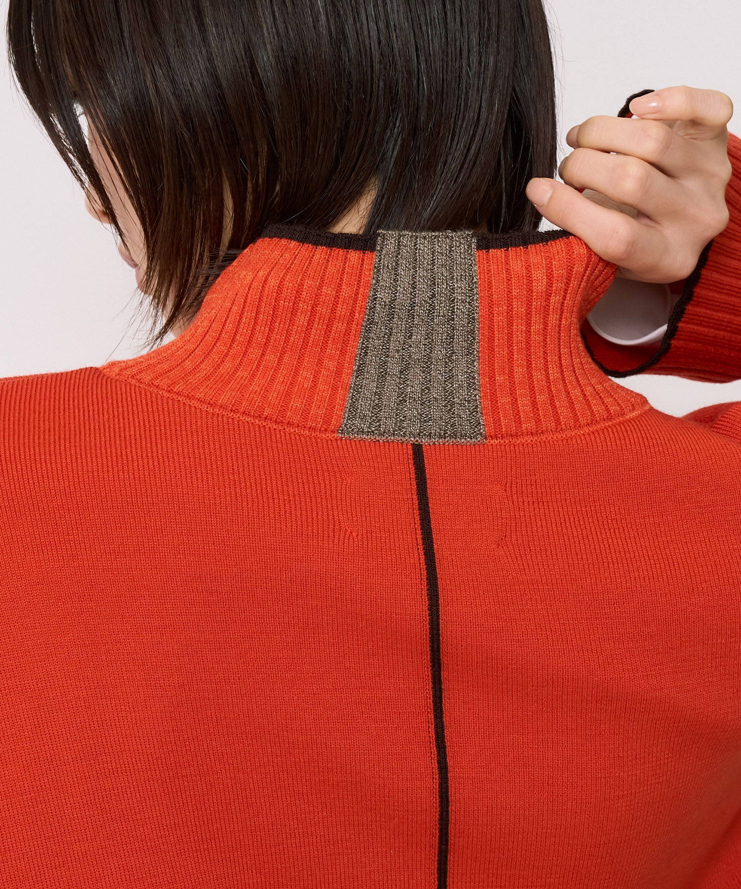 Wool100-ウォッシャブルタートルネックニット