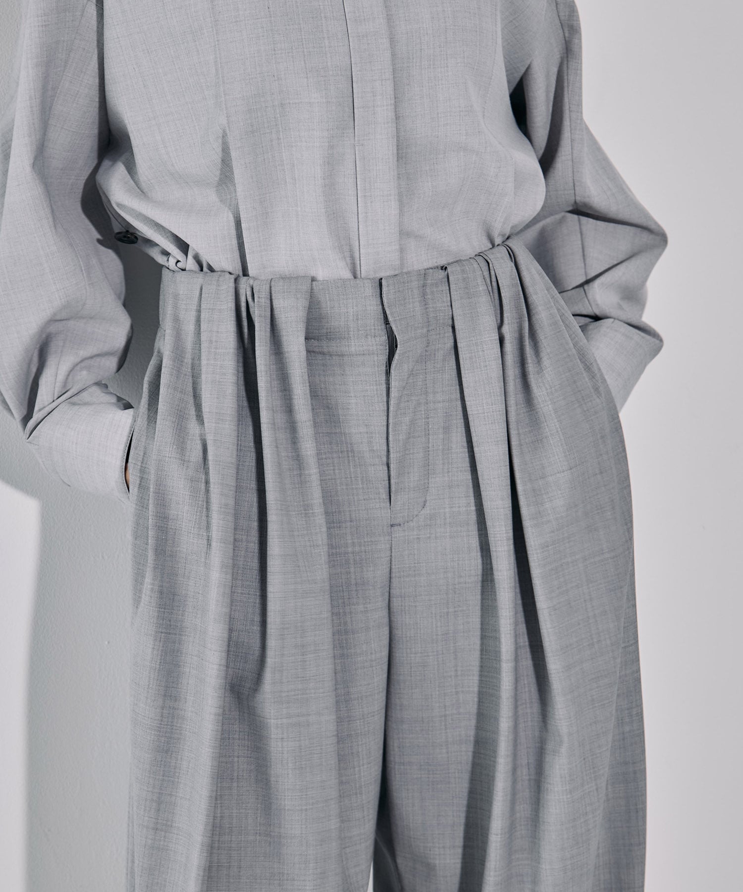 Super120s Wool Relax Trousers