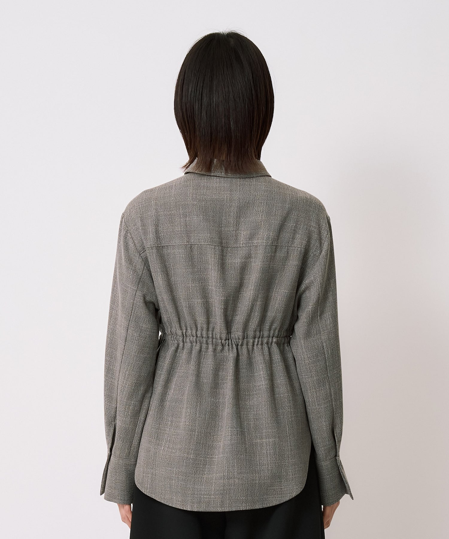 ドロストペプラムシャツ