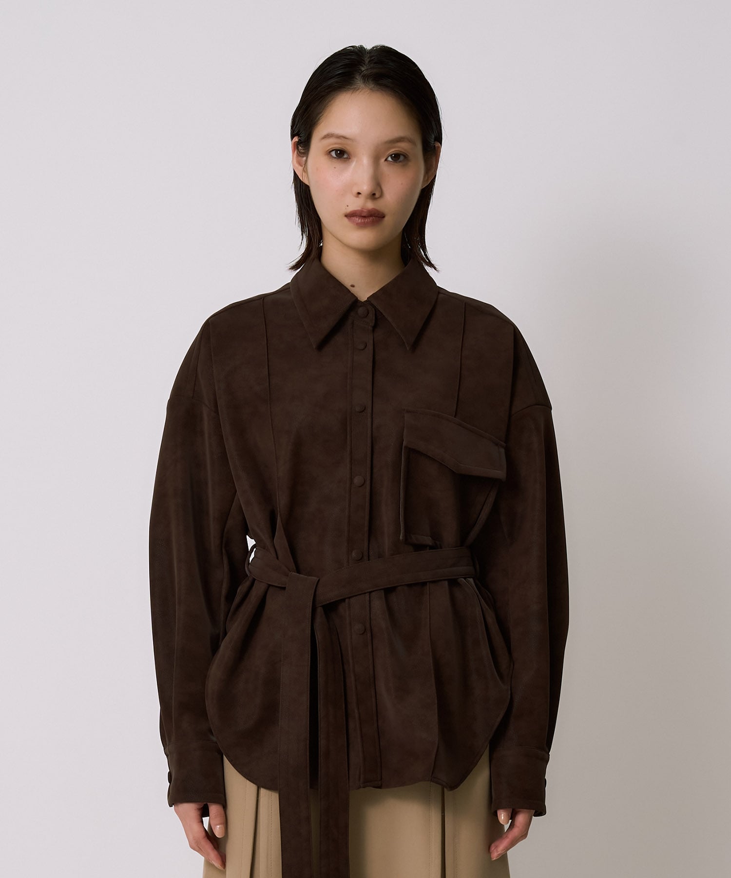 Oversized Suede Shirt