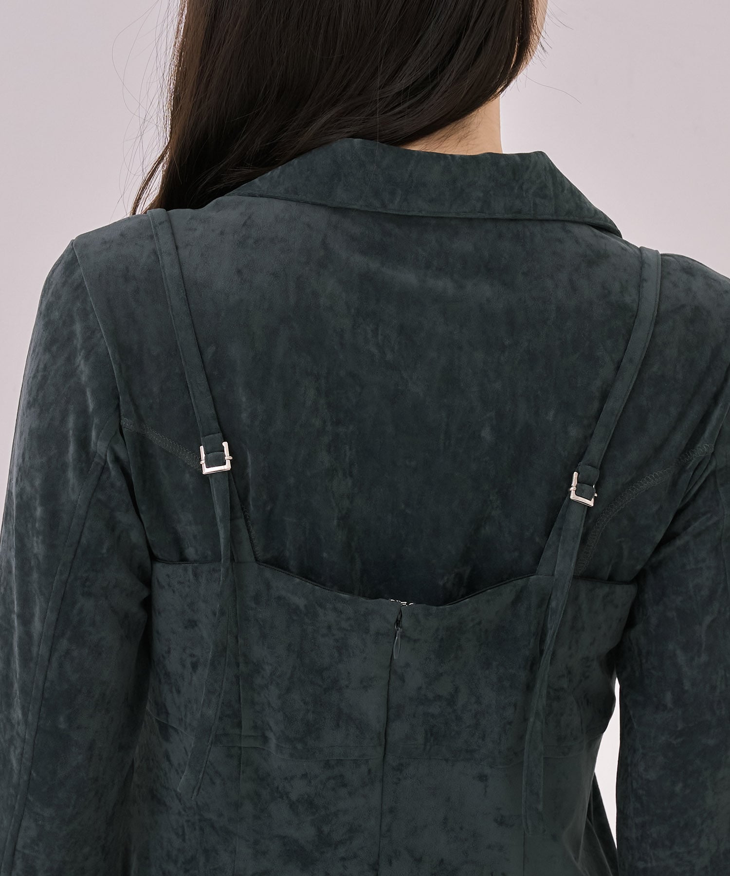 ツイストベロアキャミワンピース