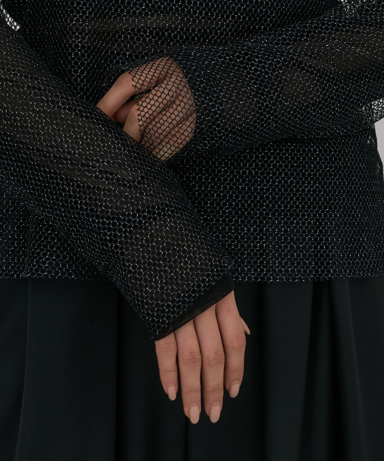 Lame Mesh & Tule Top