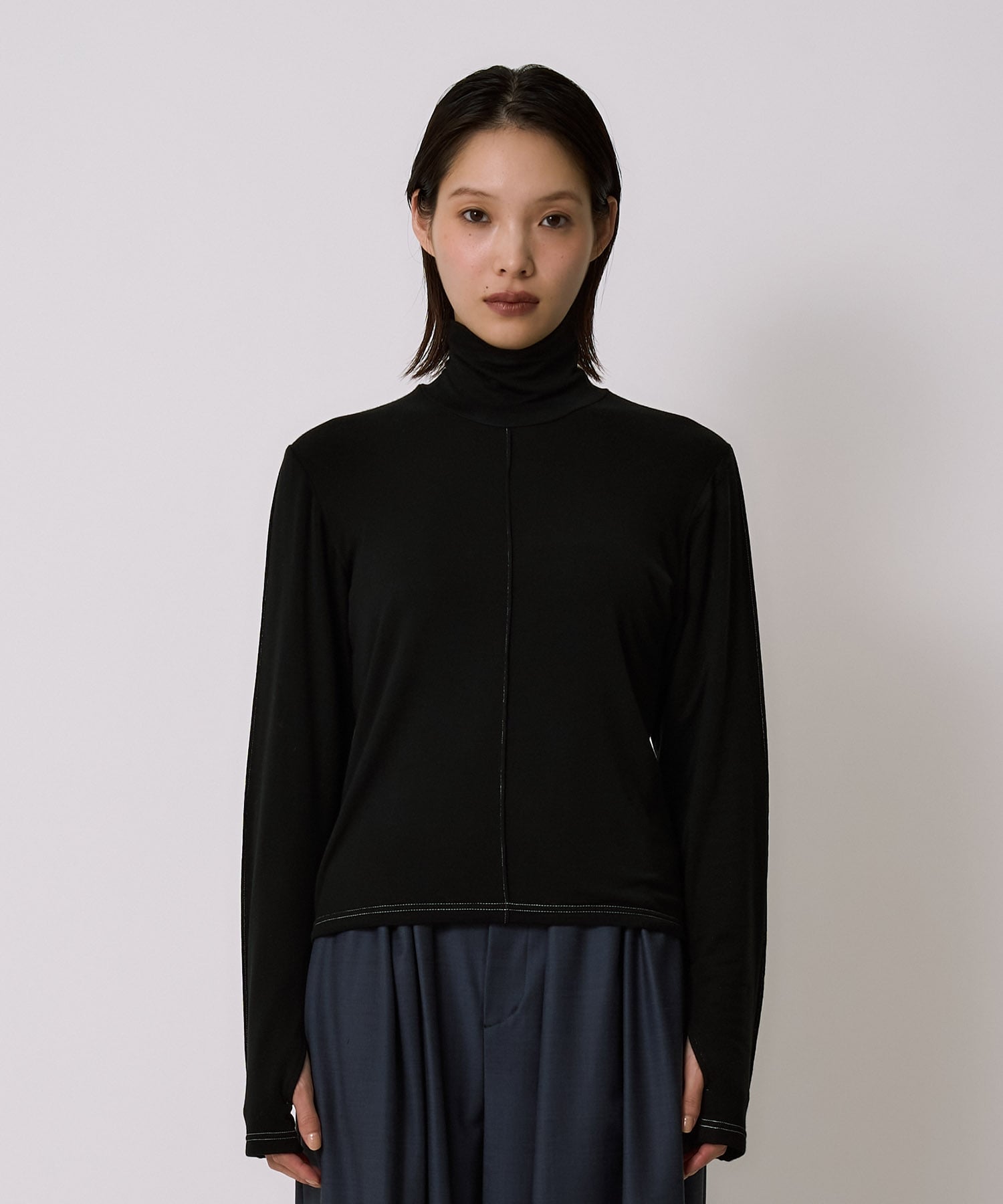 Cashmere Silk Turtle Neck Jersey