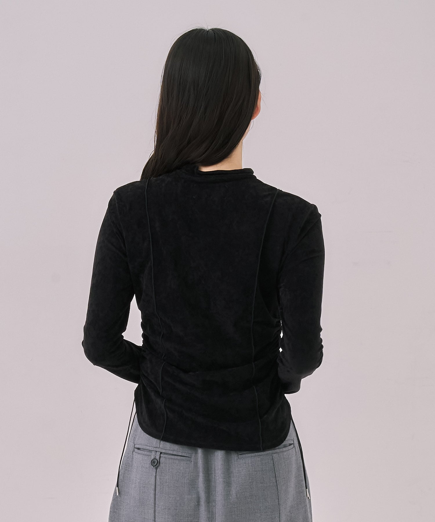 トリアセテートベロアプルオーバー