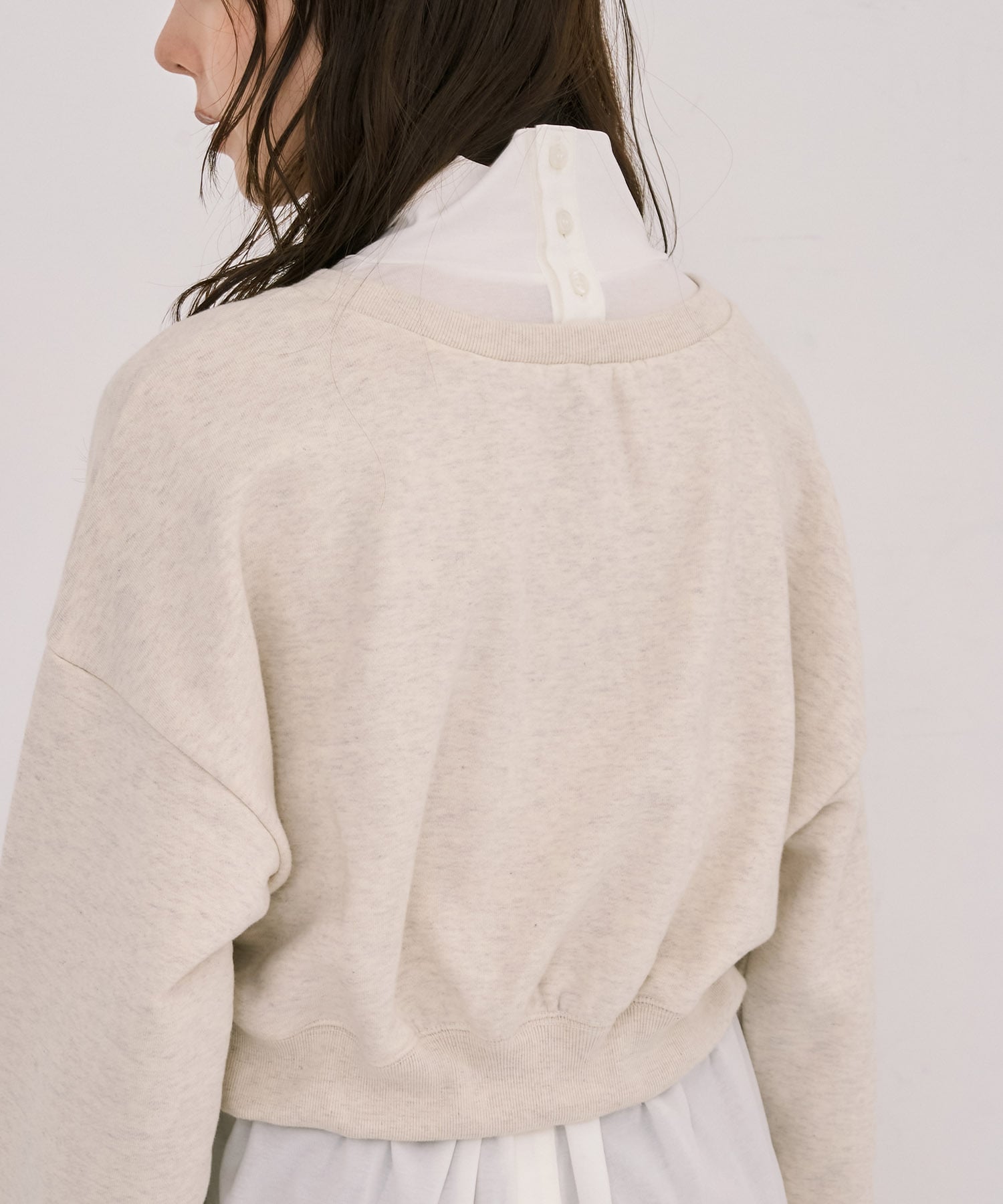 レイヤードスウェットプルオーバー