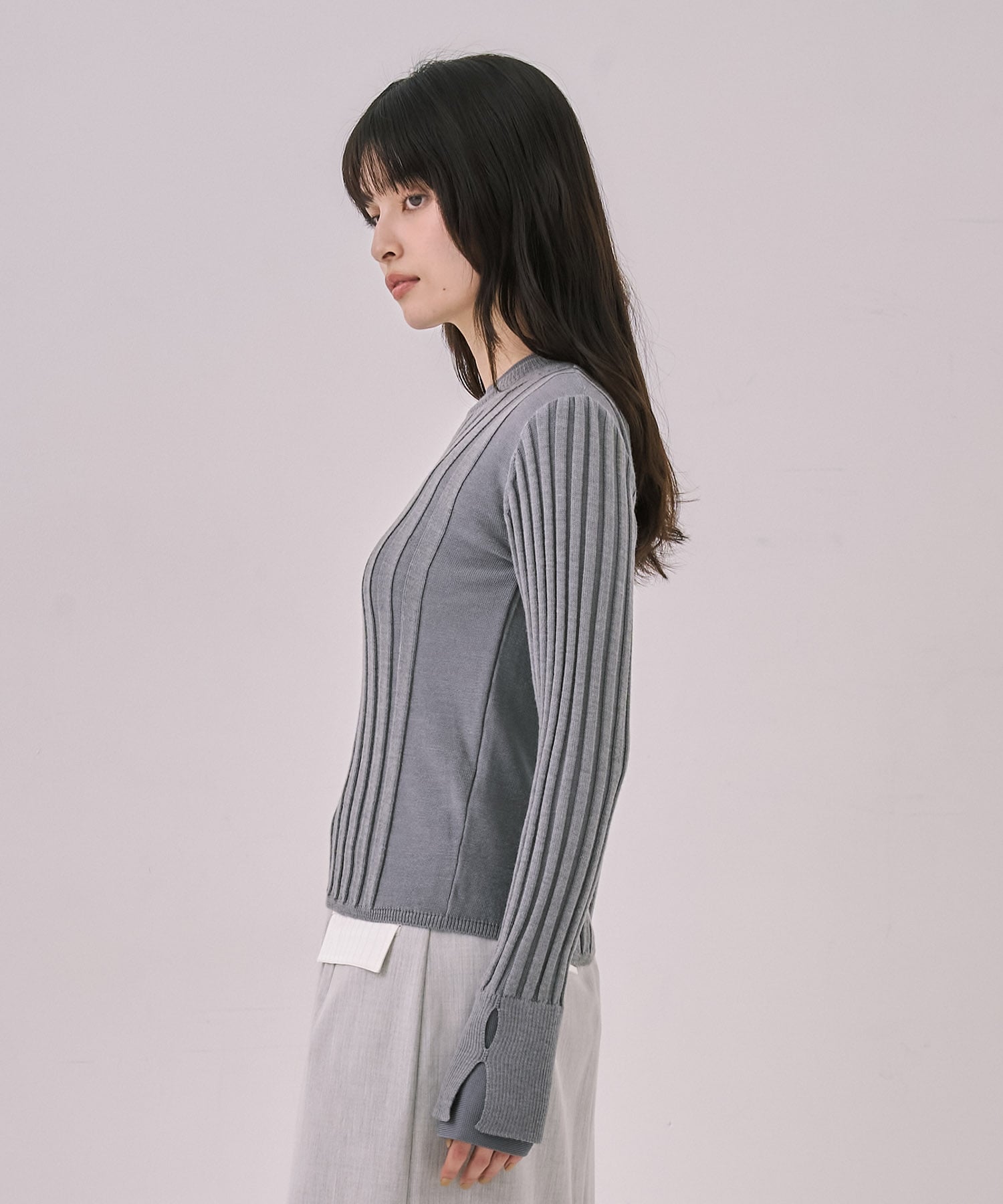 リップルレイヤーニット