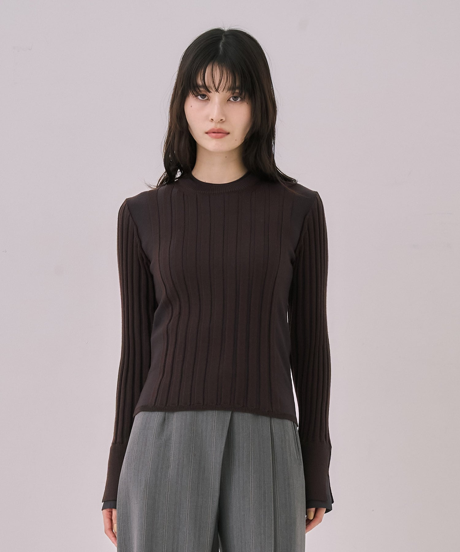 リップルレイヤーニット