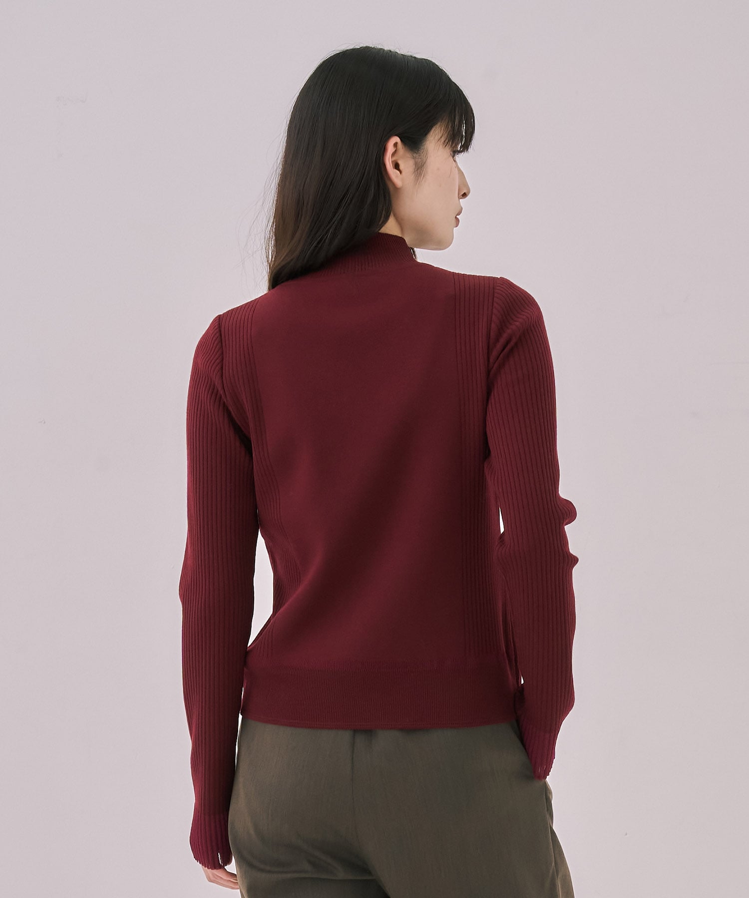 クリアコンビVネックニットプルオーバー