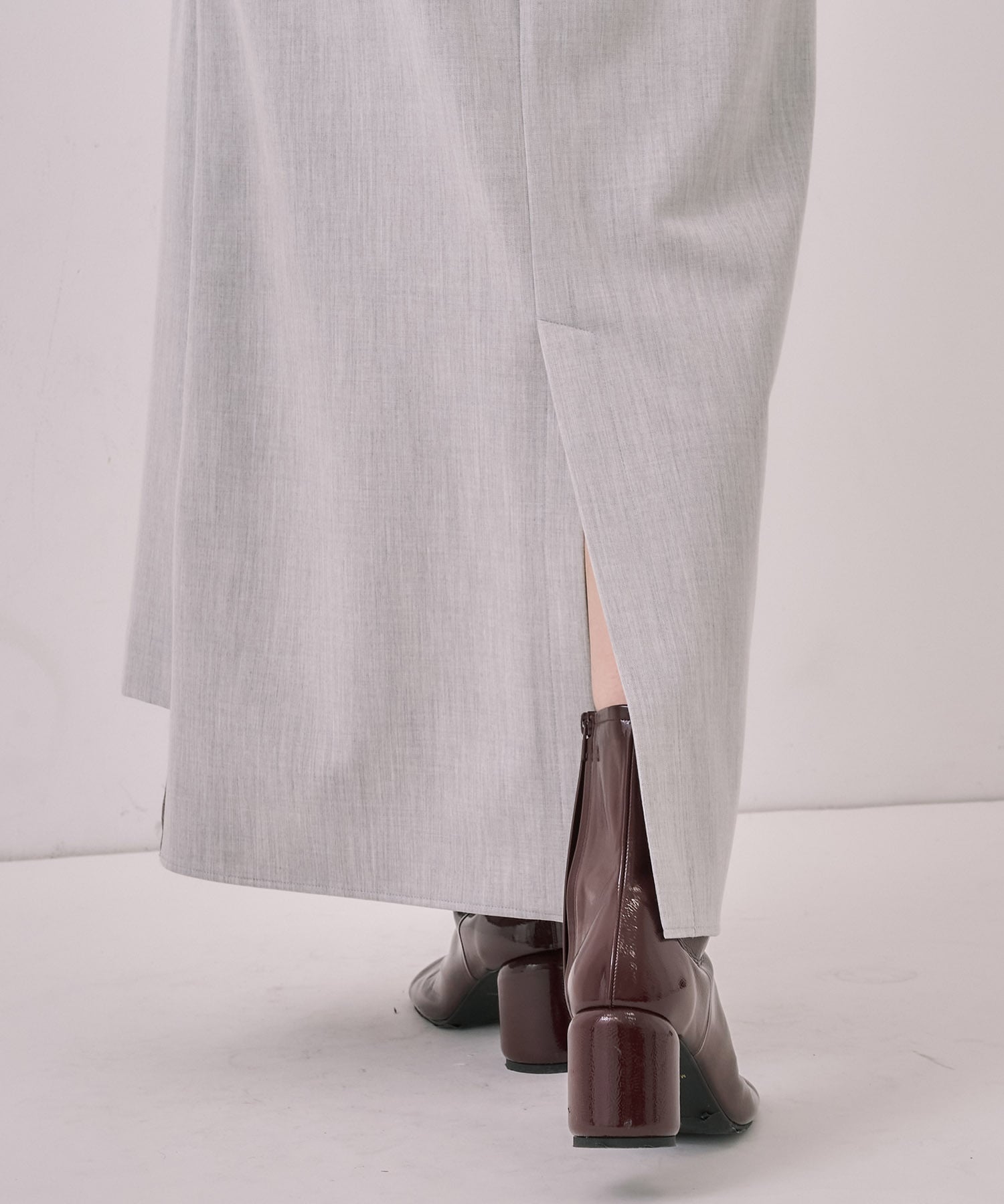 ダブルベルトラップスカート