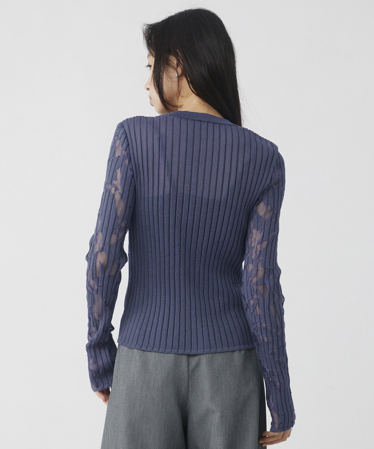 オパールニットカーデプルオーバー