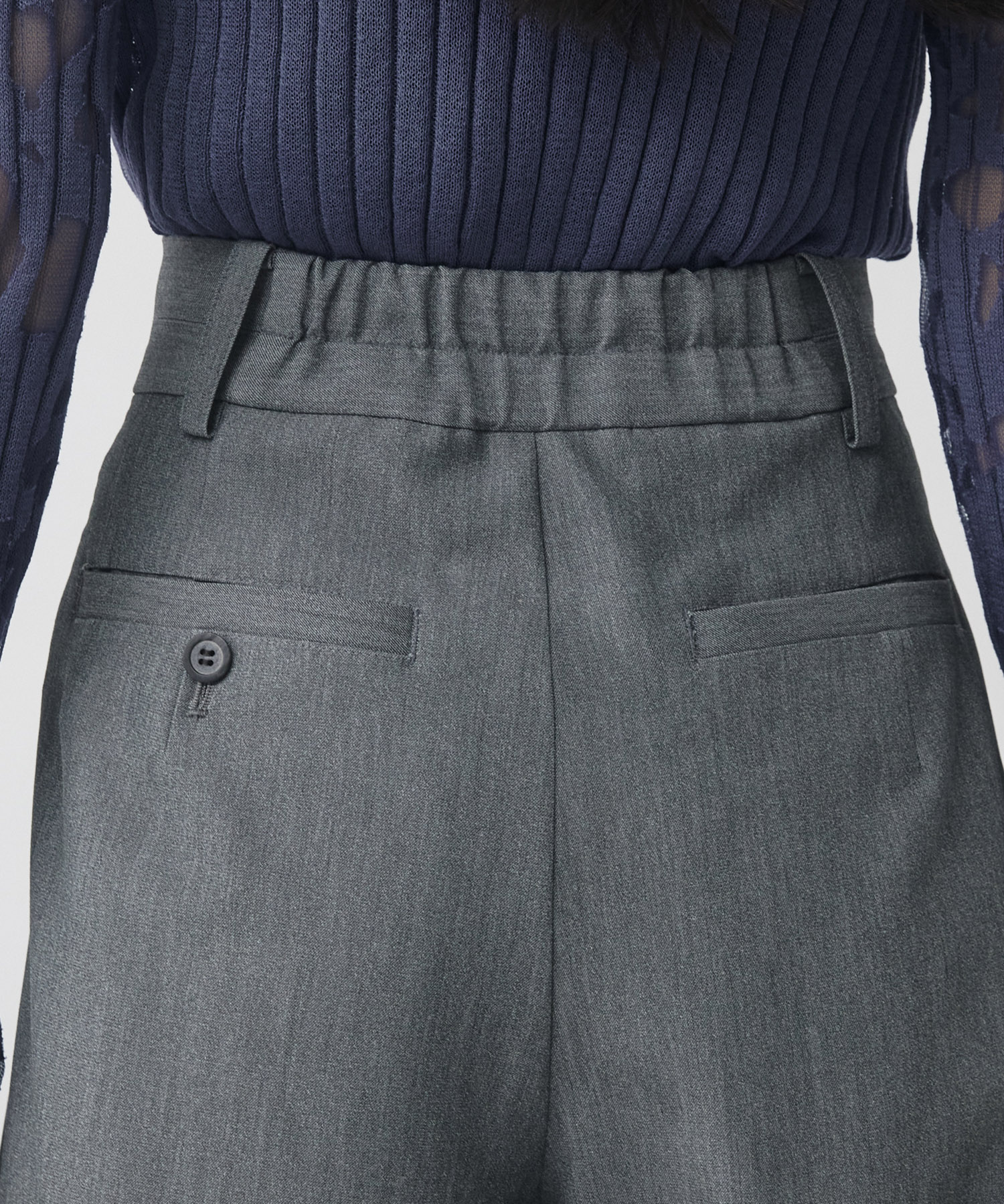 アシメタックホックワイドパンツ