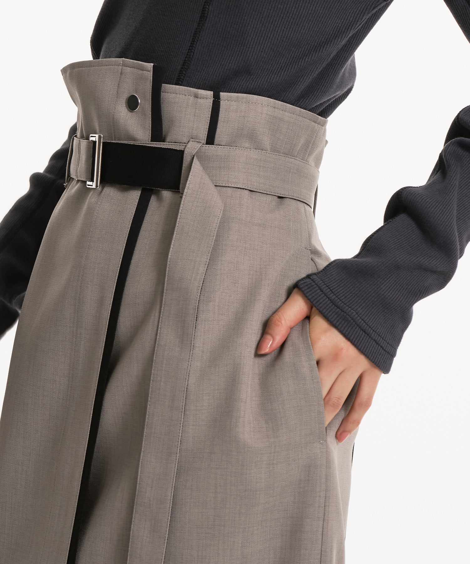 バイカラーアシメタイトスカート