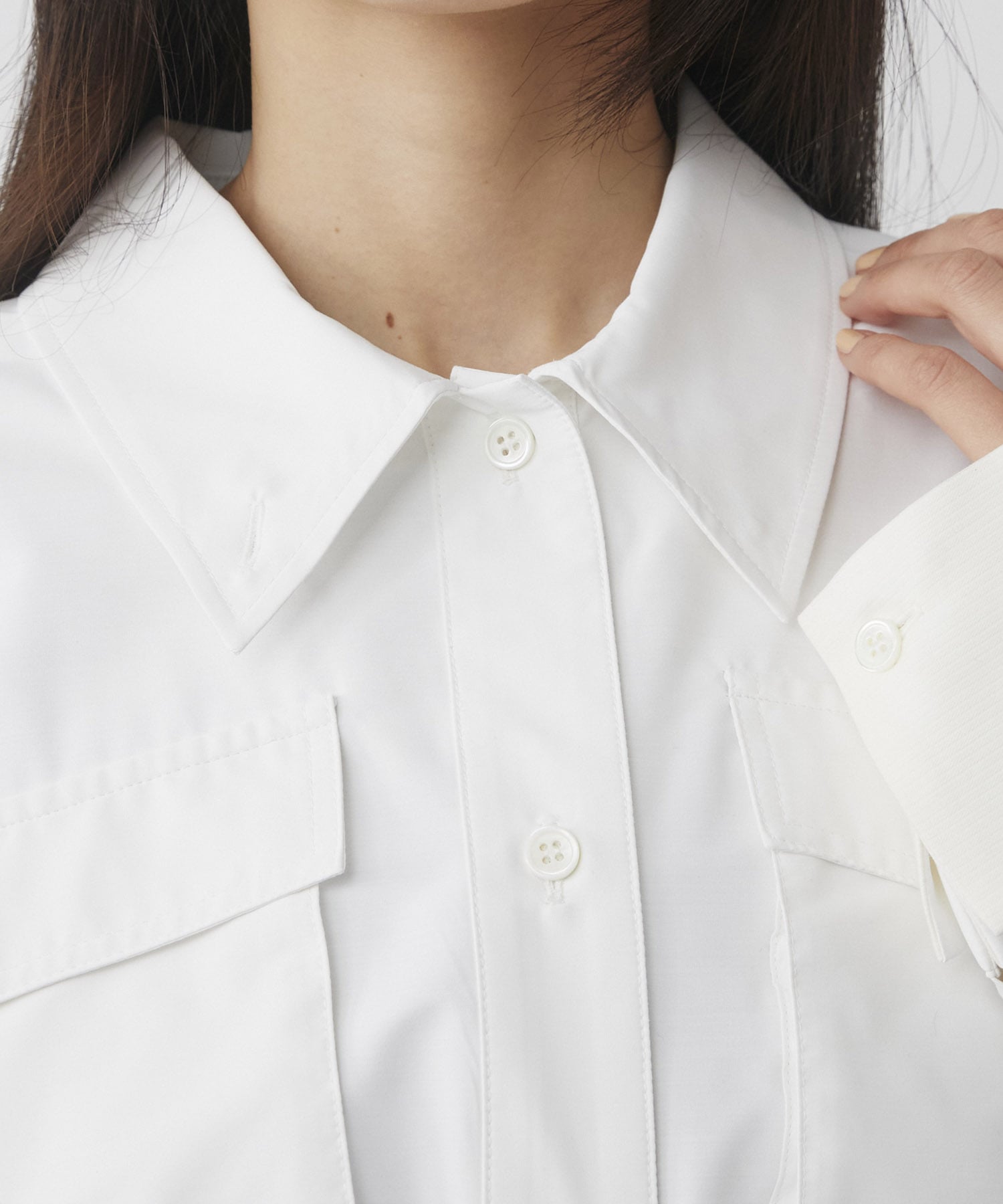 スタンドカラーシャツブルゾン