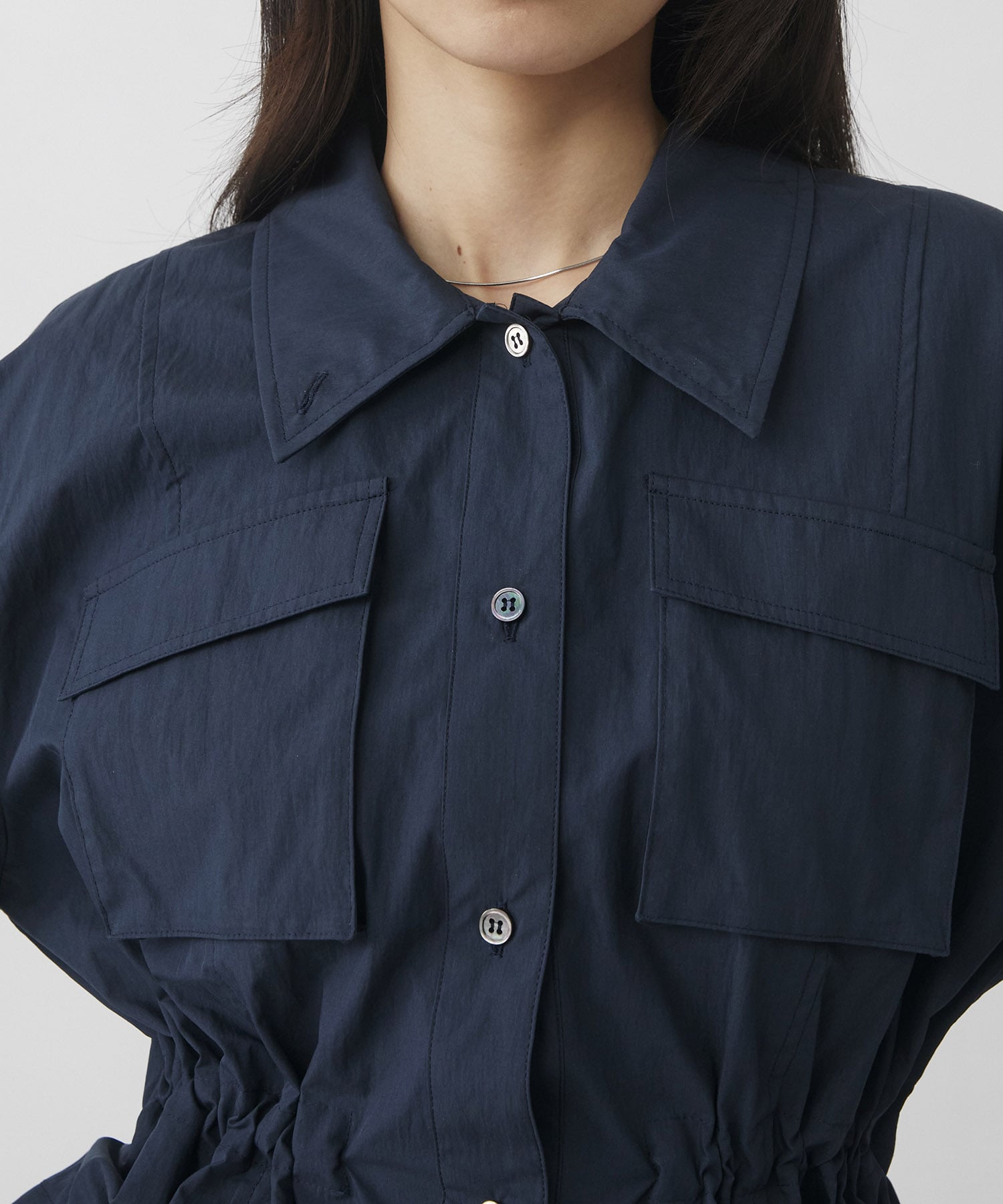 スタンドカラーシャツブルゾン