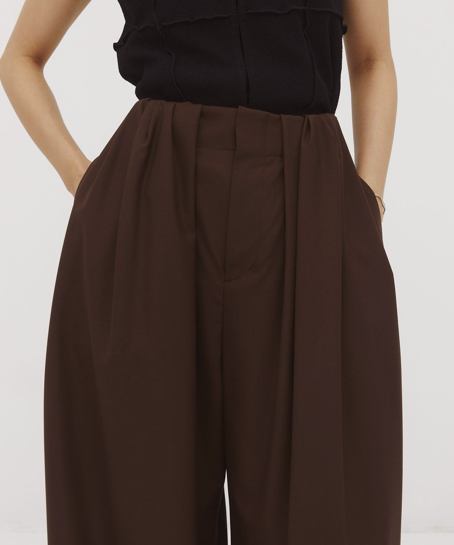 Super140s Summer Wool Relax Trousers