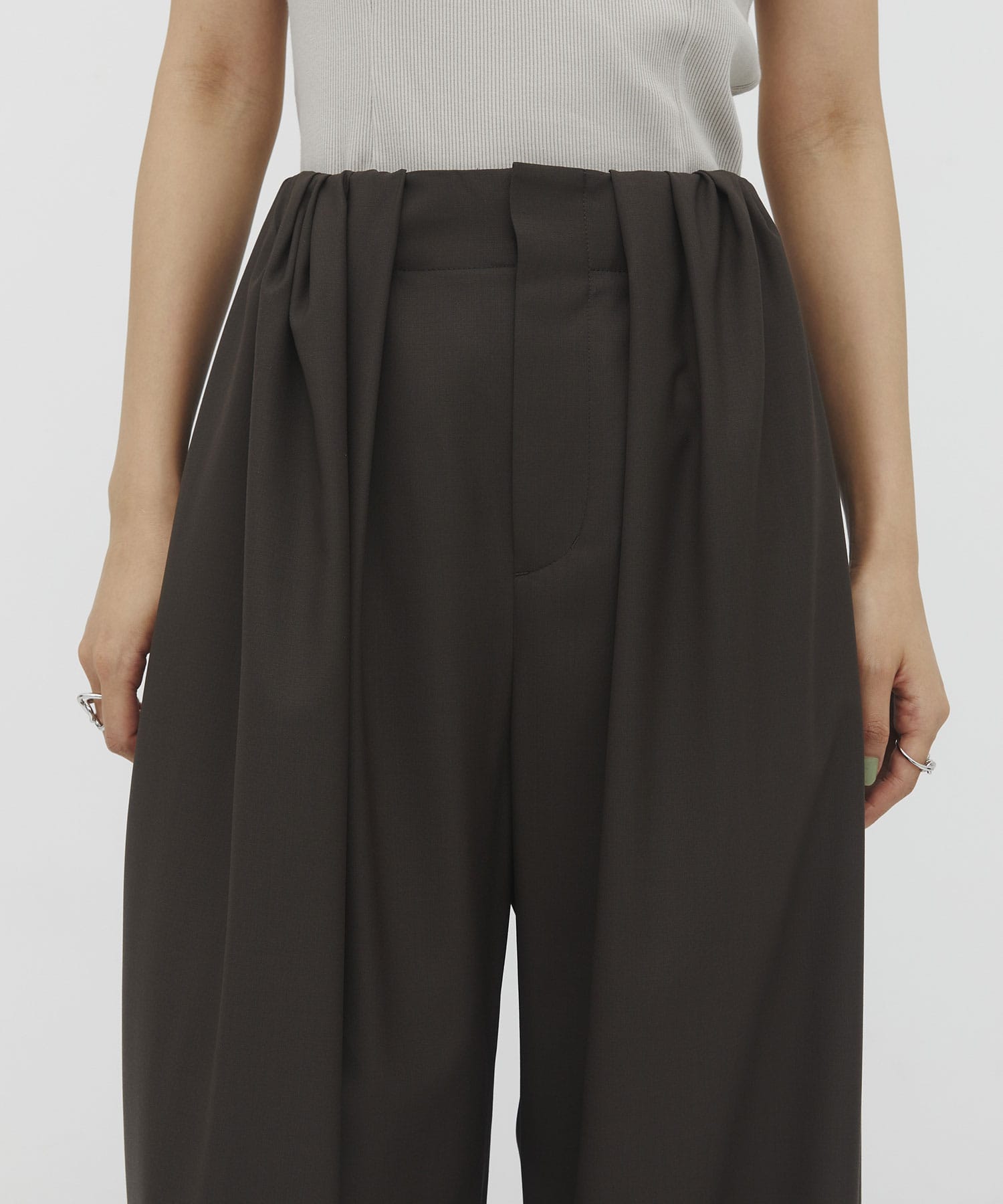 Super140s Summer Wool Relax Trousers
