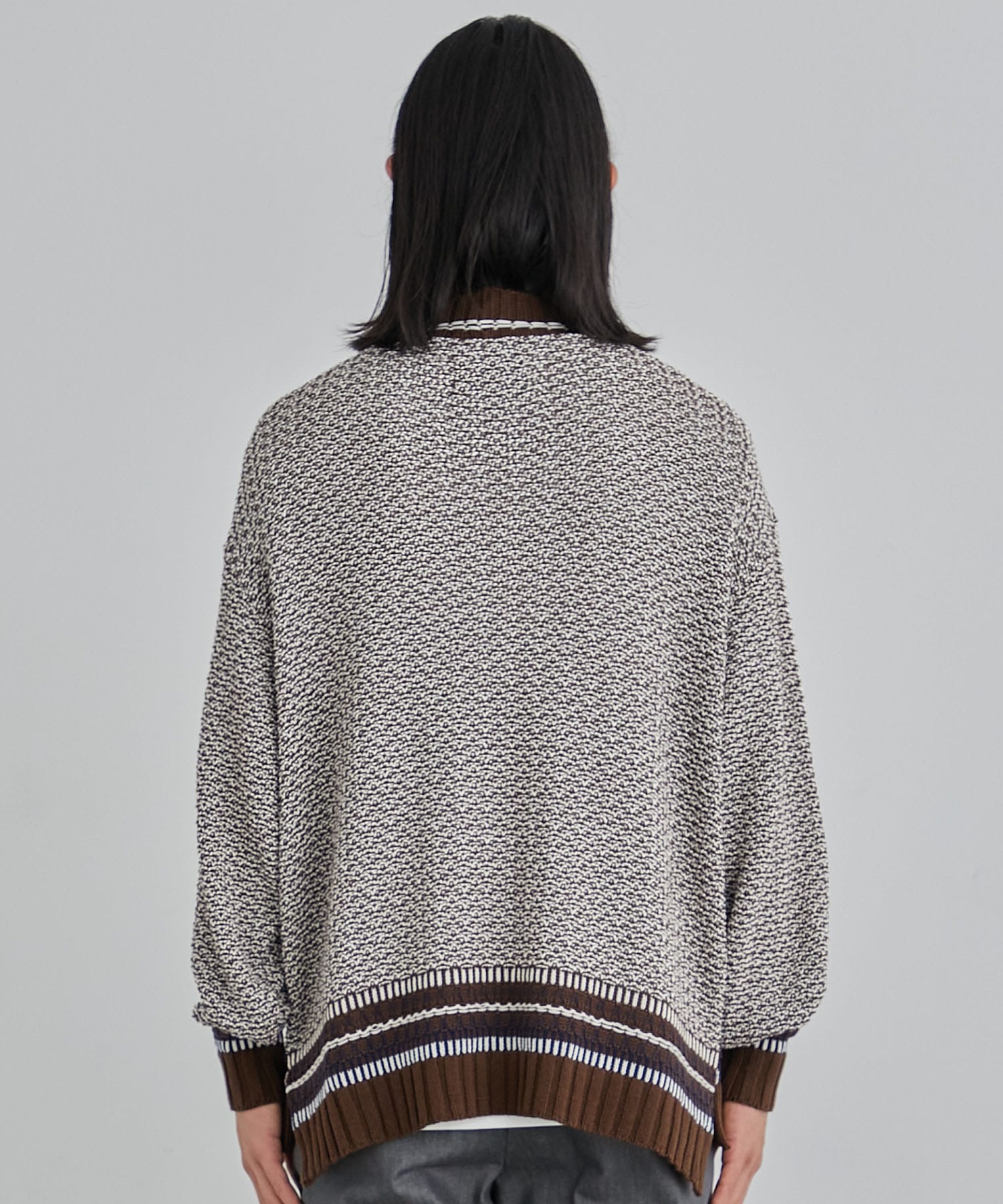 〈残りわずか〉5GGミックスカラーステッチカーディガン