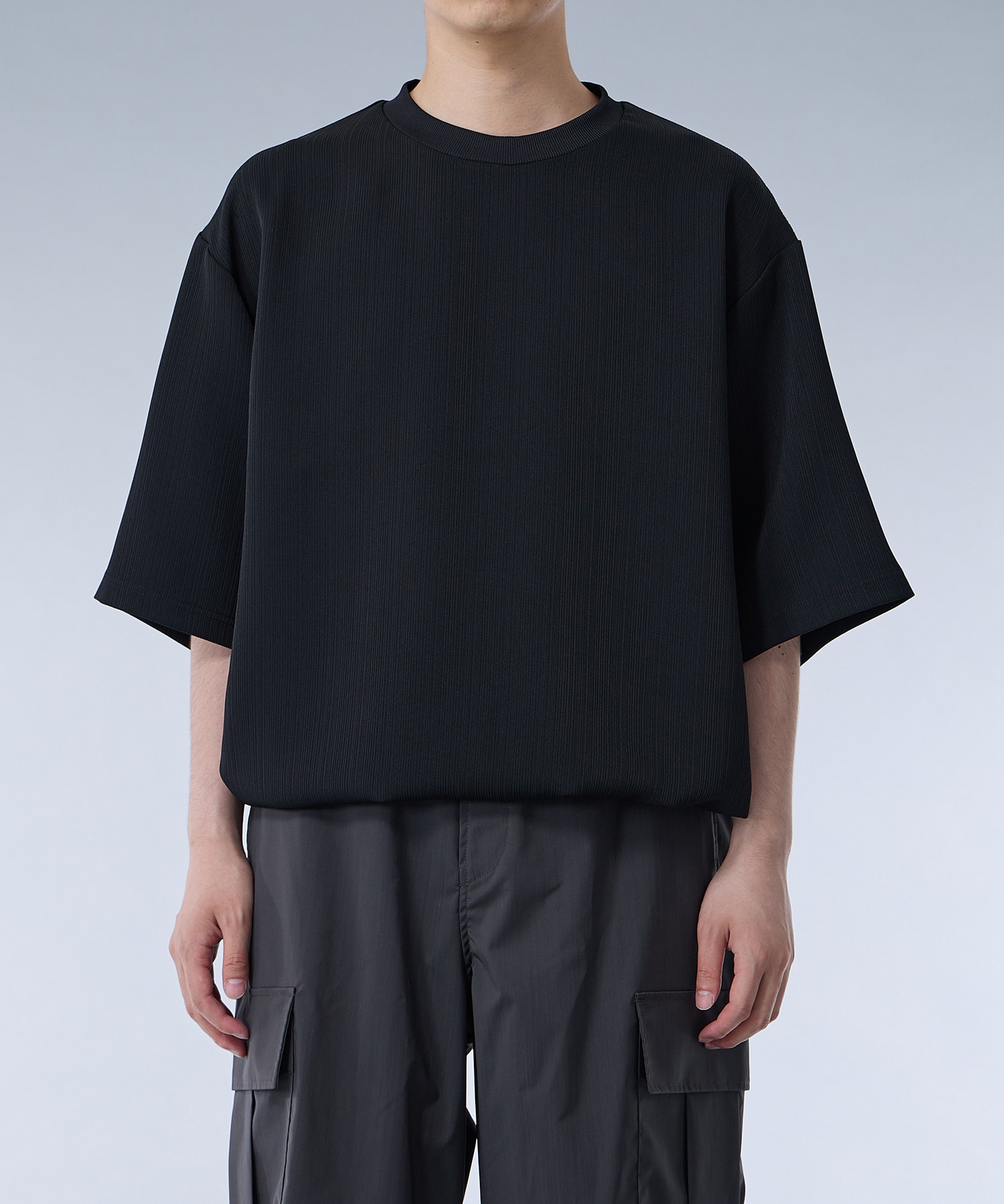 CORD PLEATS Tシャツ