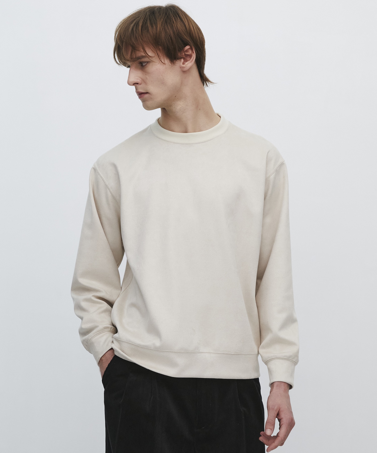 〈残りわずか|再入荷なし〉MICRO SUEDE クルーネックプルオーバー