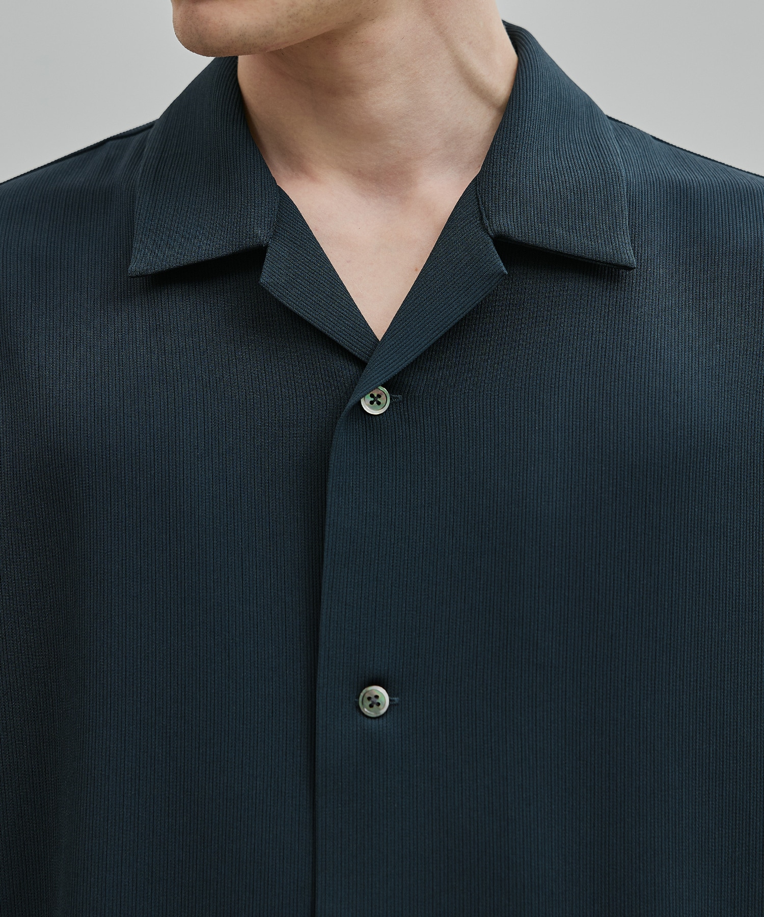 COLD DRY PLEATS オープンカラーシャツ